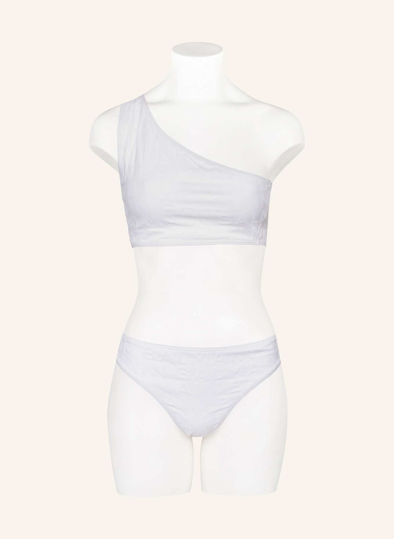 BALMAIN One shoulder bikini, Color: WHITE (Image 2)