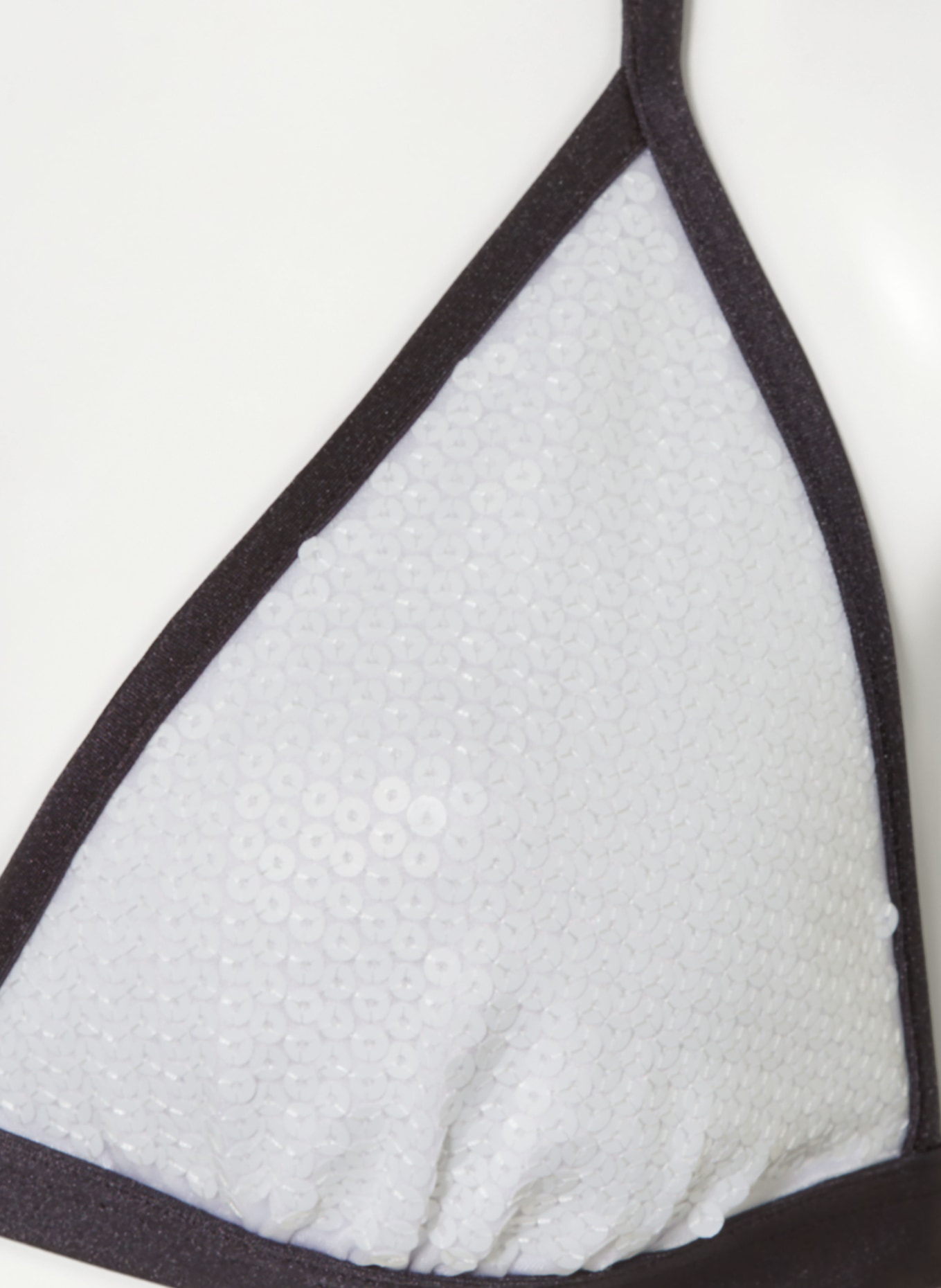 BALMAIN Triangel-Bikini mit Pailletten, Farbe: WEISS/ SCHWARZ (Bild 5)
