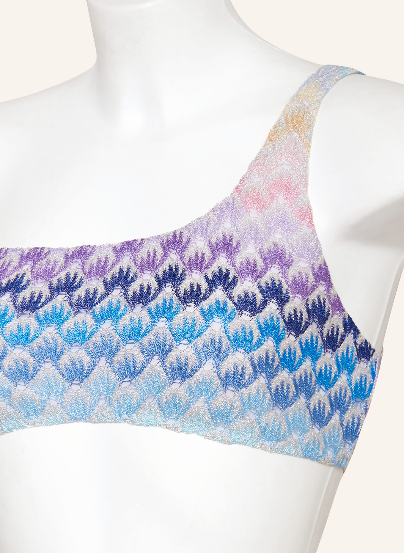 MISSONI One shoulder bikini, Color: BLUE/ PURPLE/ PINK (Image 5)