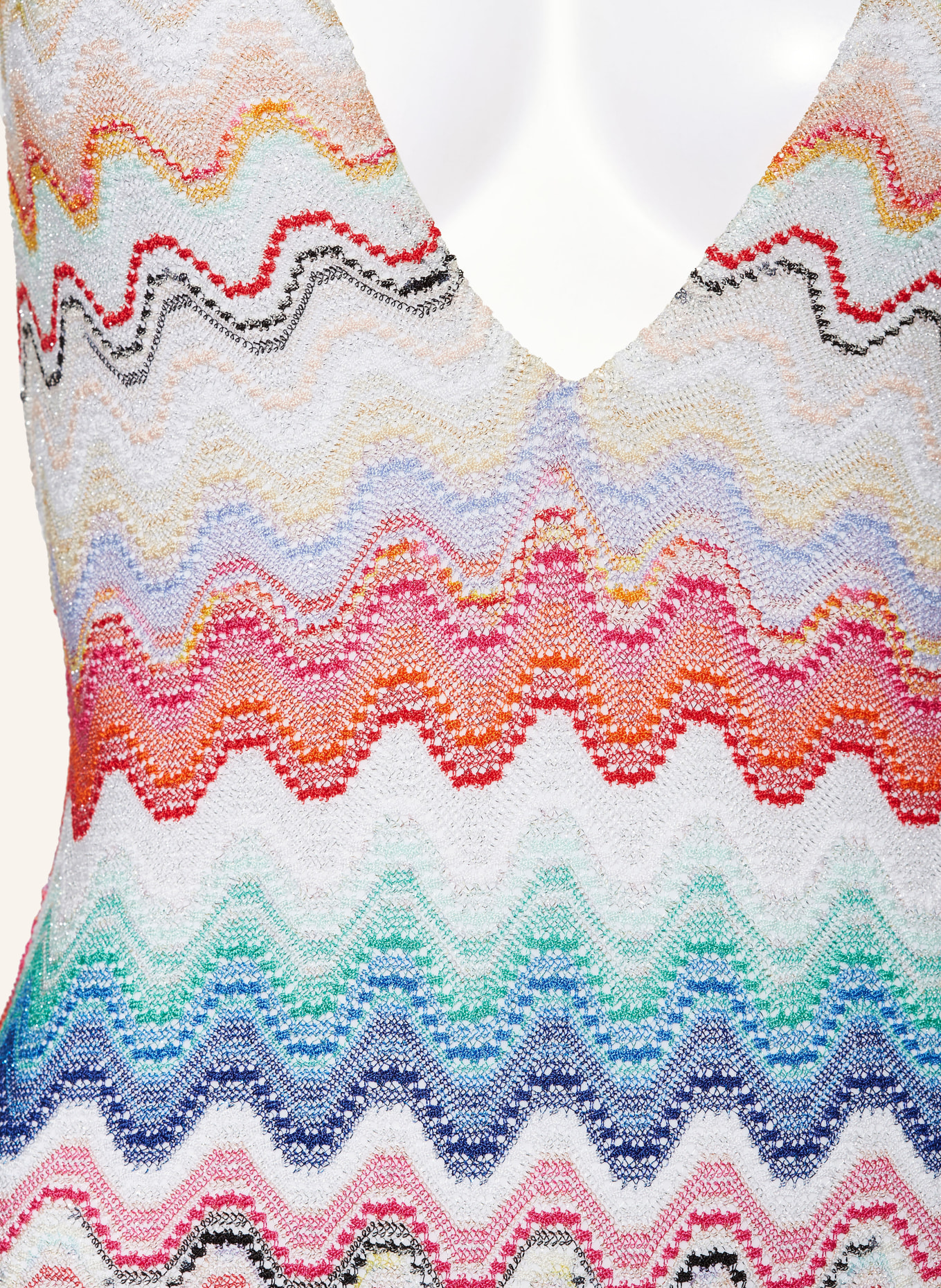 MISSONI Swimsuit with glitter thread, Color: WHITE/ LIGHT PURPLE/ FUCHSIA (Image 5)