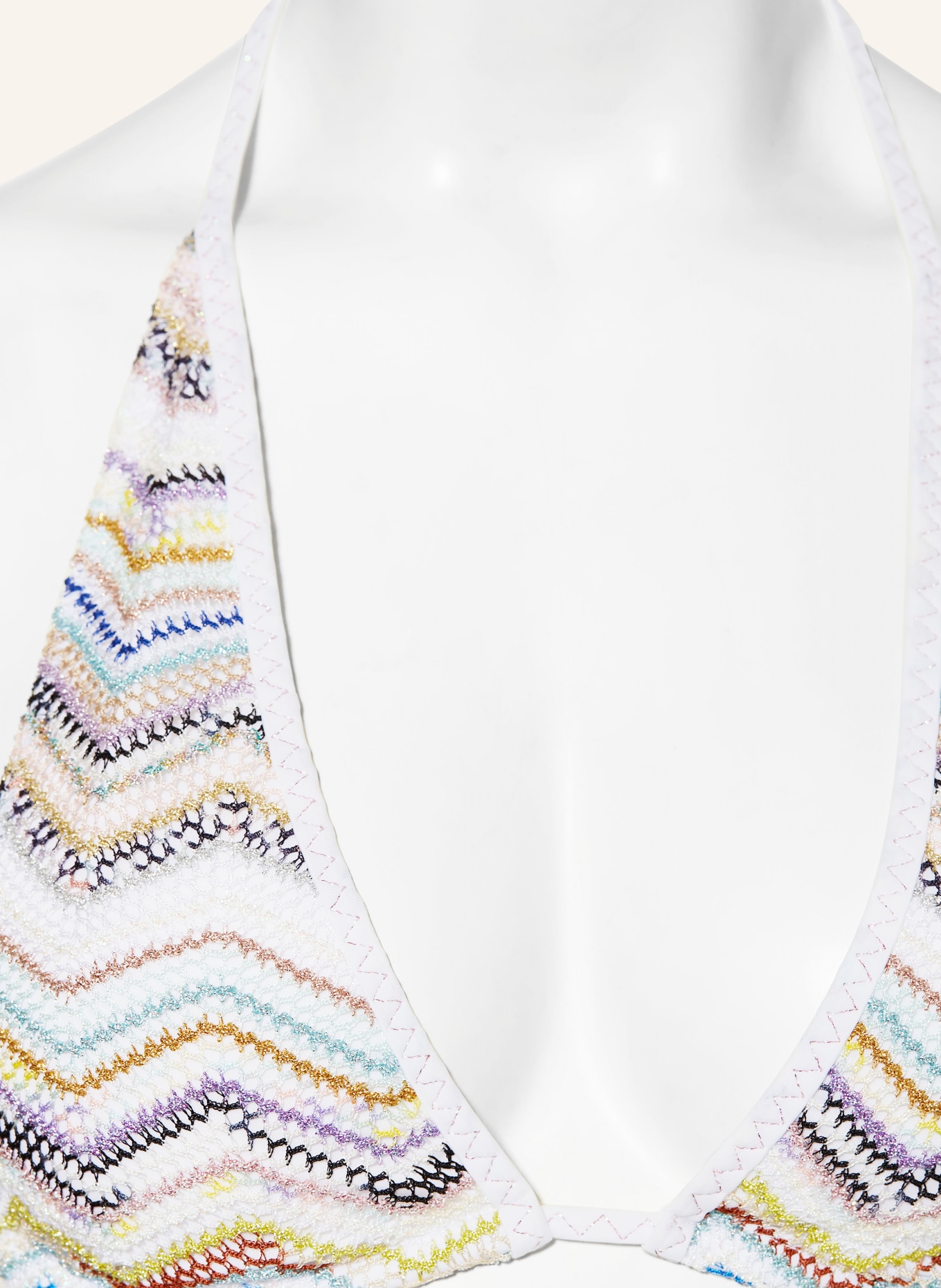 MISSONI Triangle bikini with glitter thread, Color: WHITE/ BLUE/ GOLD (Image 5)