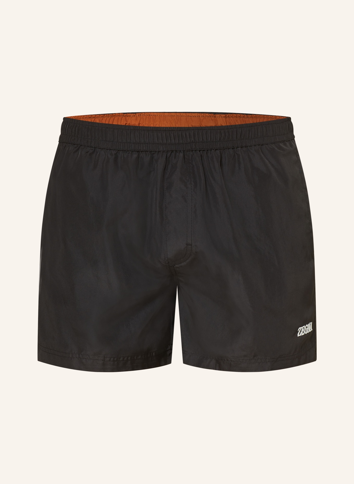 ZEGNA Swim shorts FOLDABLE, Color: BLACK (Image 1)