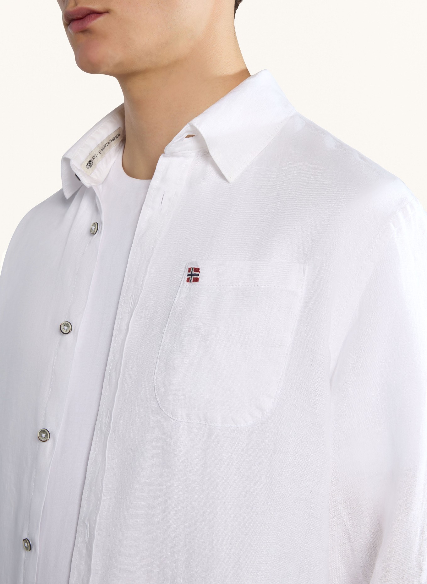 NAPAPIJRI Shirt G-LINEN regular fit, Color: WHITE (Image 4)