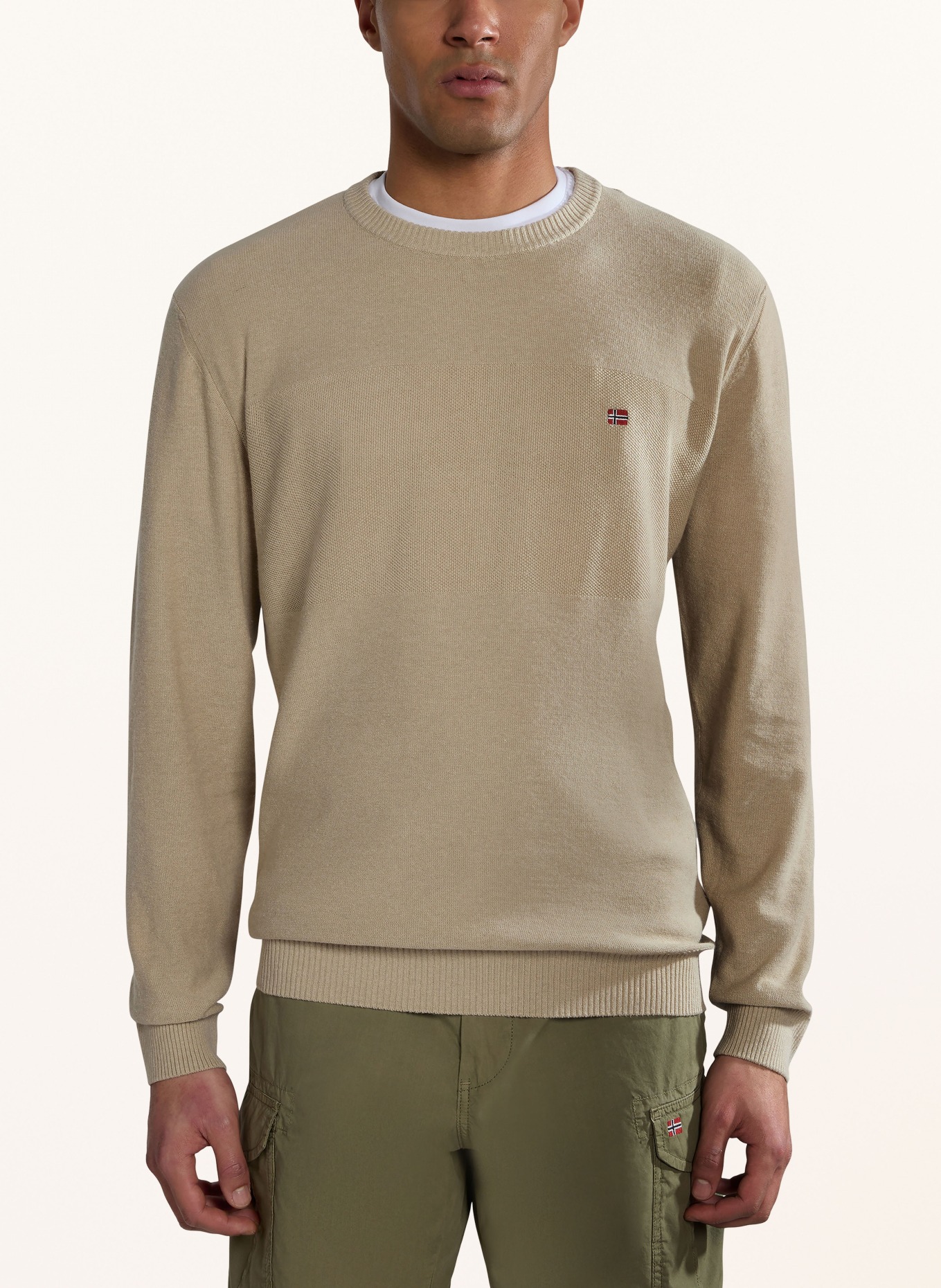NAPAPIJRI Sweater D-LINEN, Color: BEIGE (Image 2)