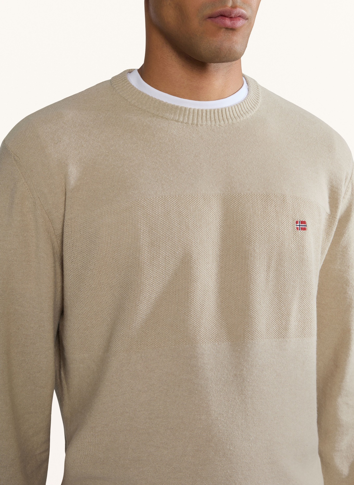 NAPAPIJRI Sweater D-LINEN, Color: BEIGE (Image 4)
