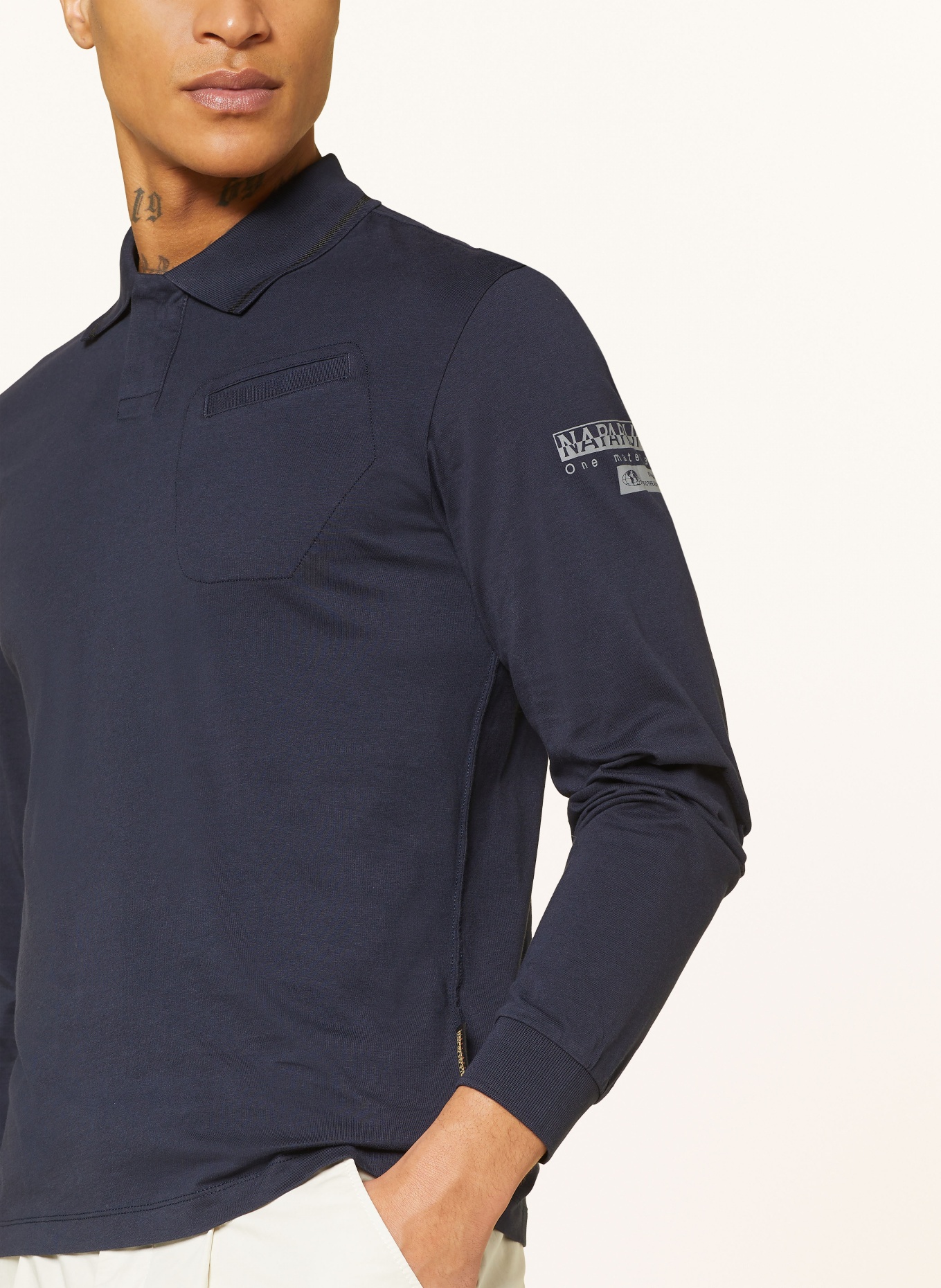NAPAPIJRI Jersey-Poloshirt MELVILLE Regular Fit, Farbe: DUNKELBLAU (Bild 4)
