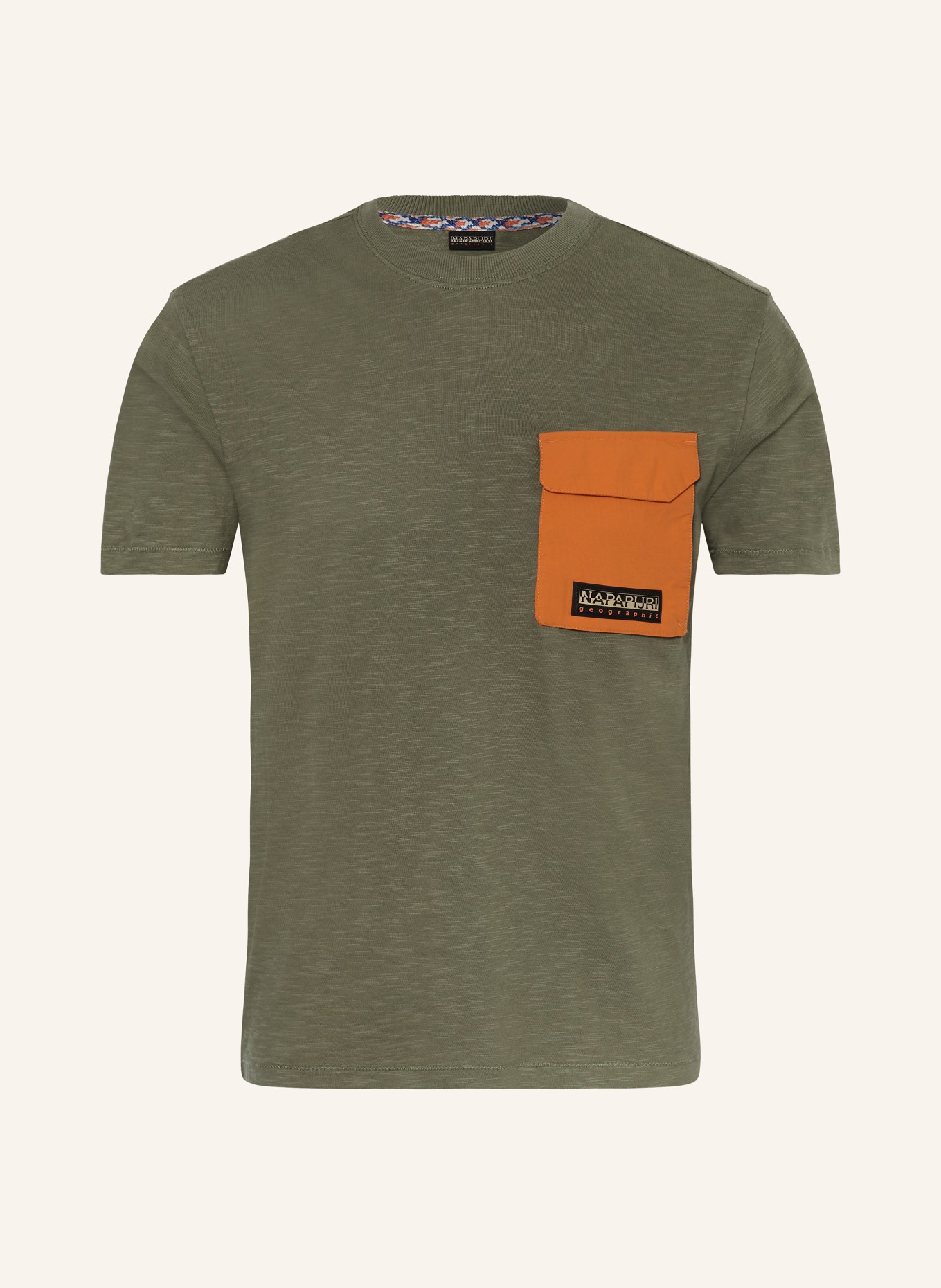 NAPAPIJRI T-Shirt S-TEPEES, Farbe: GRÜN/ ORANGE (Bild 1)