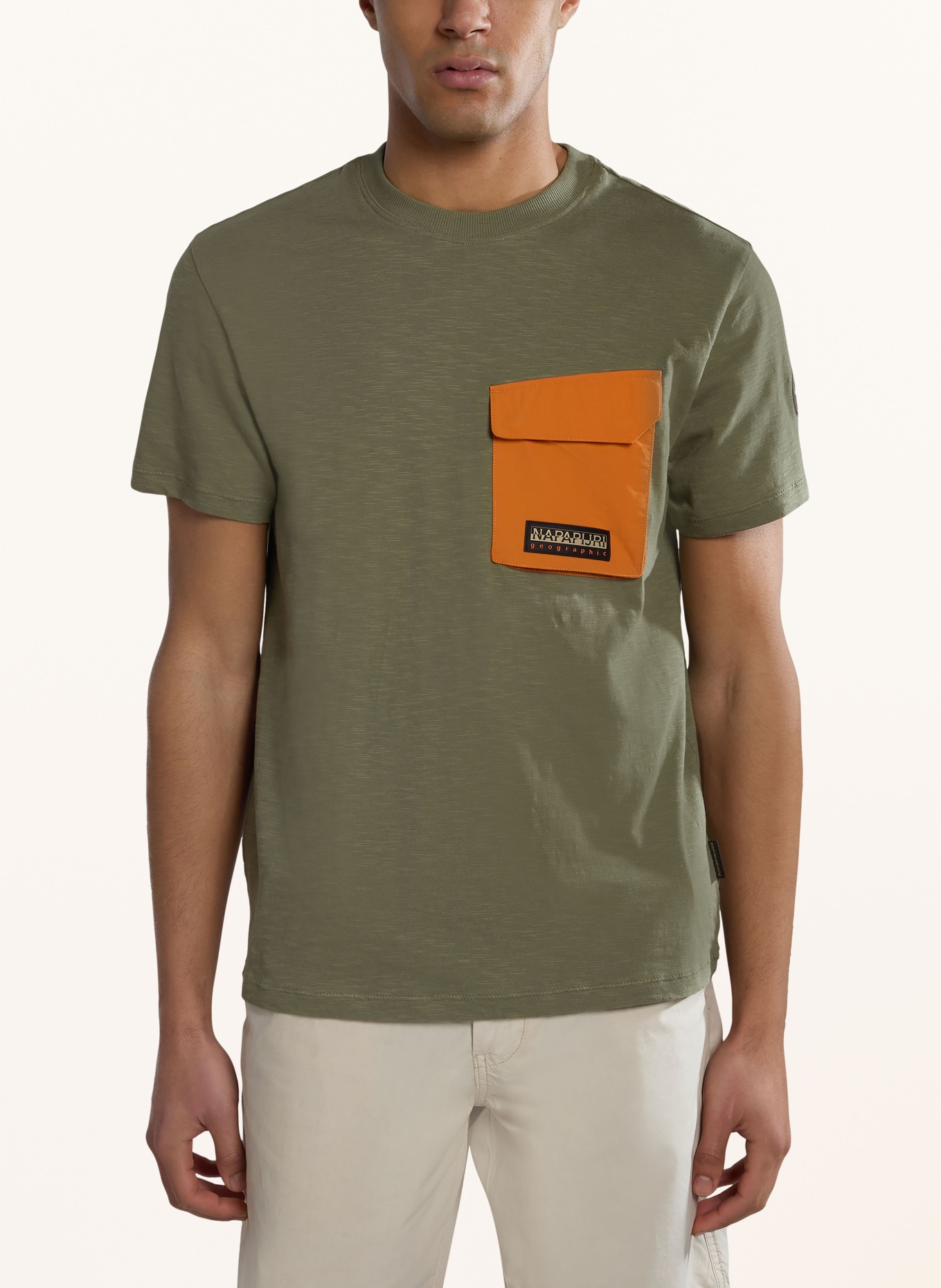NAPAPIJRI T-Shirt S-TEPEES, Farbe: GRÜN/ ORANGE (Bild 2)