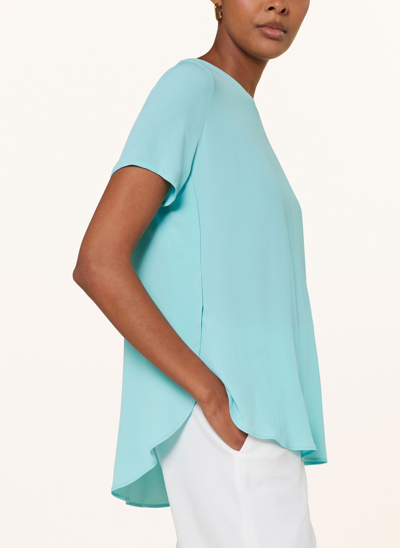 RIANI Shirt blouse with silk, Color: TURQUOISE (Image 4)