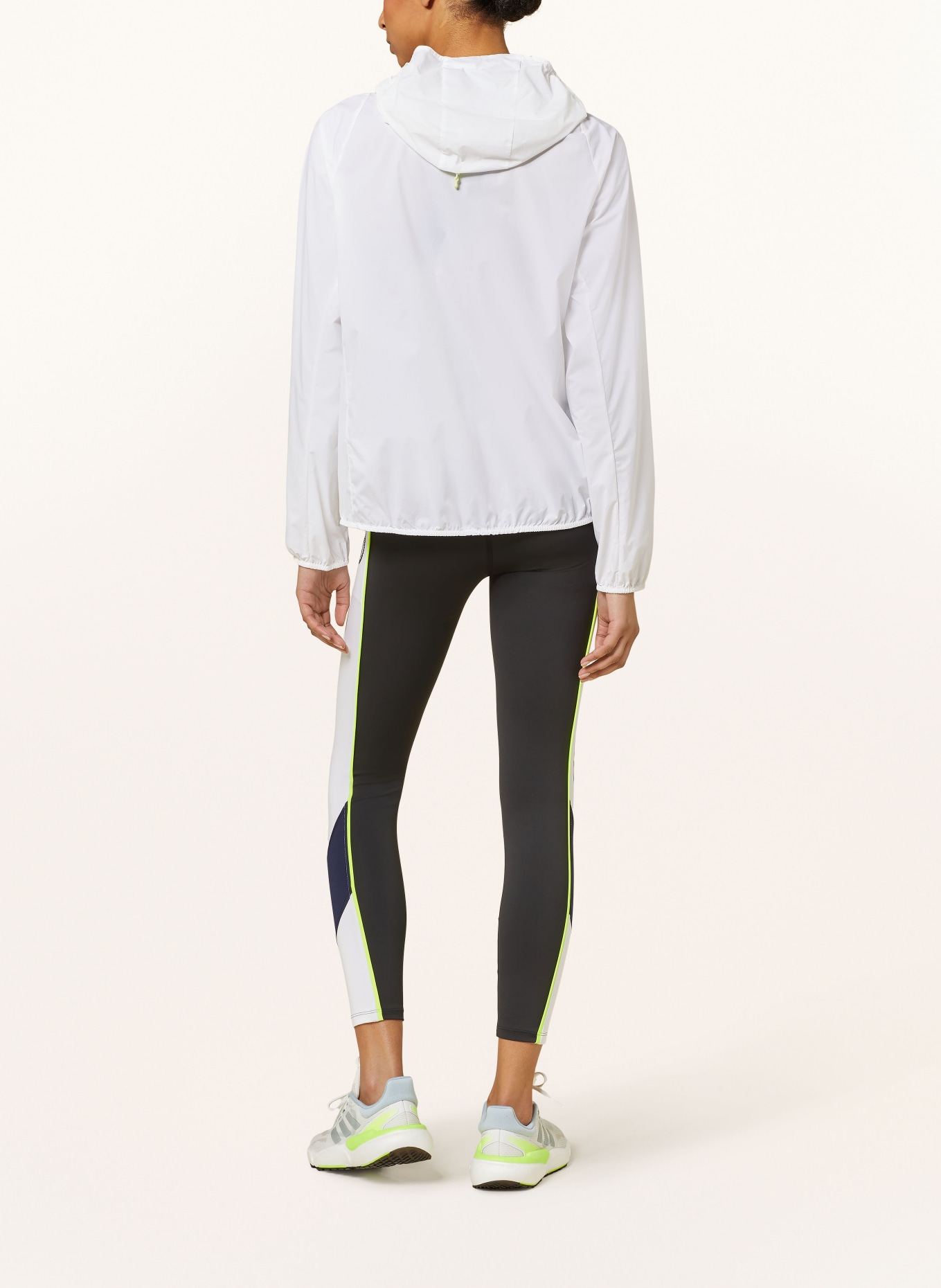 UNDER ARMOUR Running jacket PHANTOM, Color: WHITE/ NEON GREEN (Image 3)
