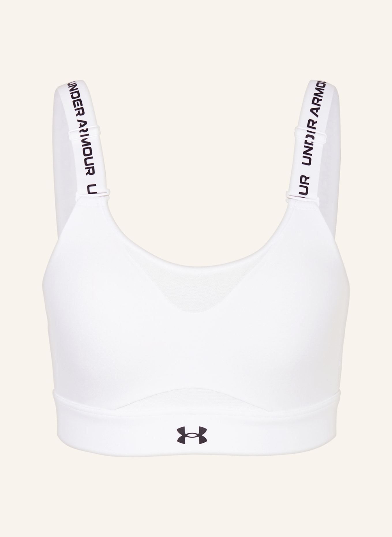 UNDER ARMOUR Sports bra UA INFINITY, Color: WHITE (Image 1)