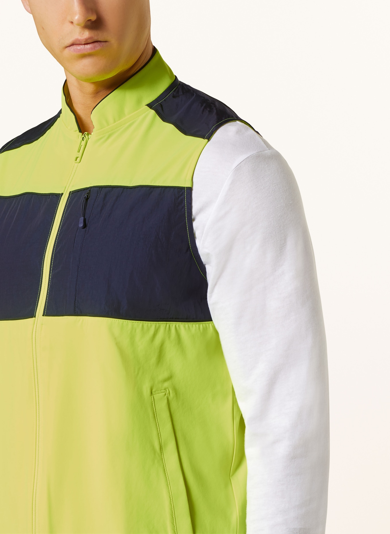 UNDER ARMOUR Running vest LAUNCH, Color: NEON YELLOW/ DARK BLUE (Image 4)