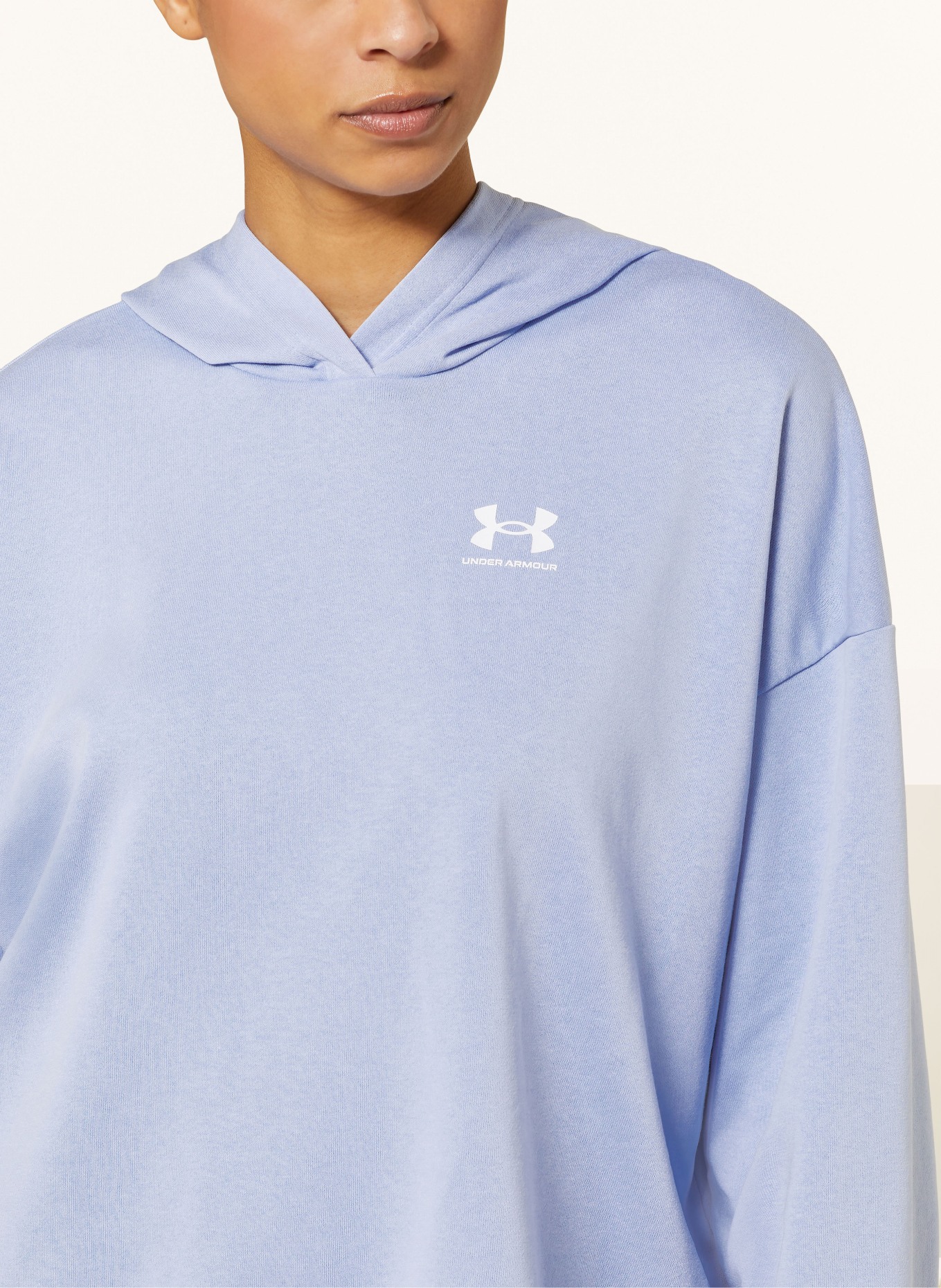 UNDER ARMOUR Hoodie RIVAL, Color: LIGHT BLUE (Image 5)