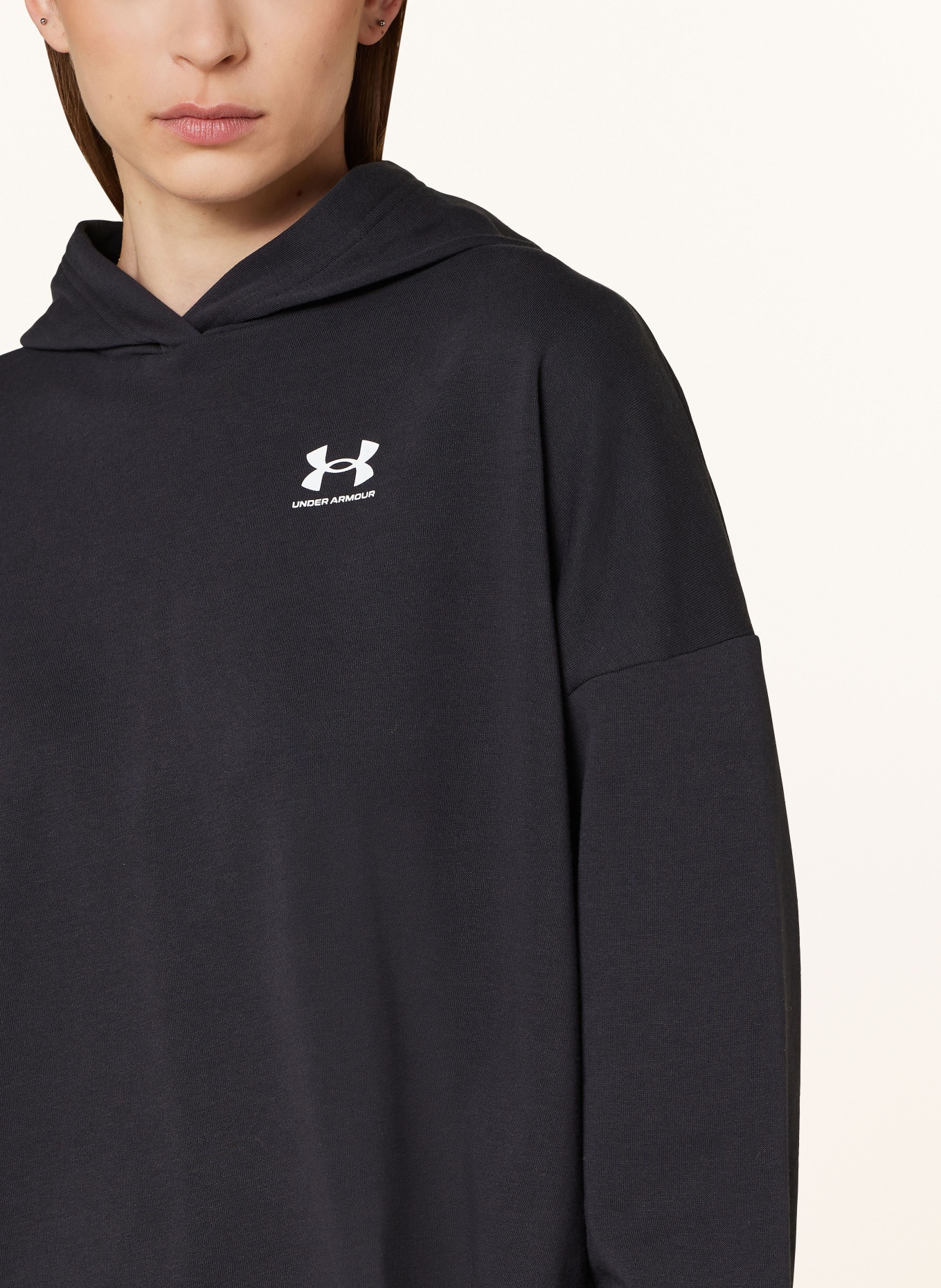 UNDER ARMOUR Hoodie UA RIVAL, Color: BLACK (Image 5)