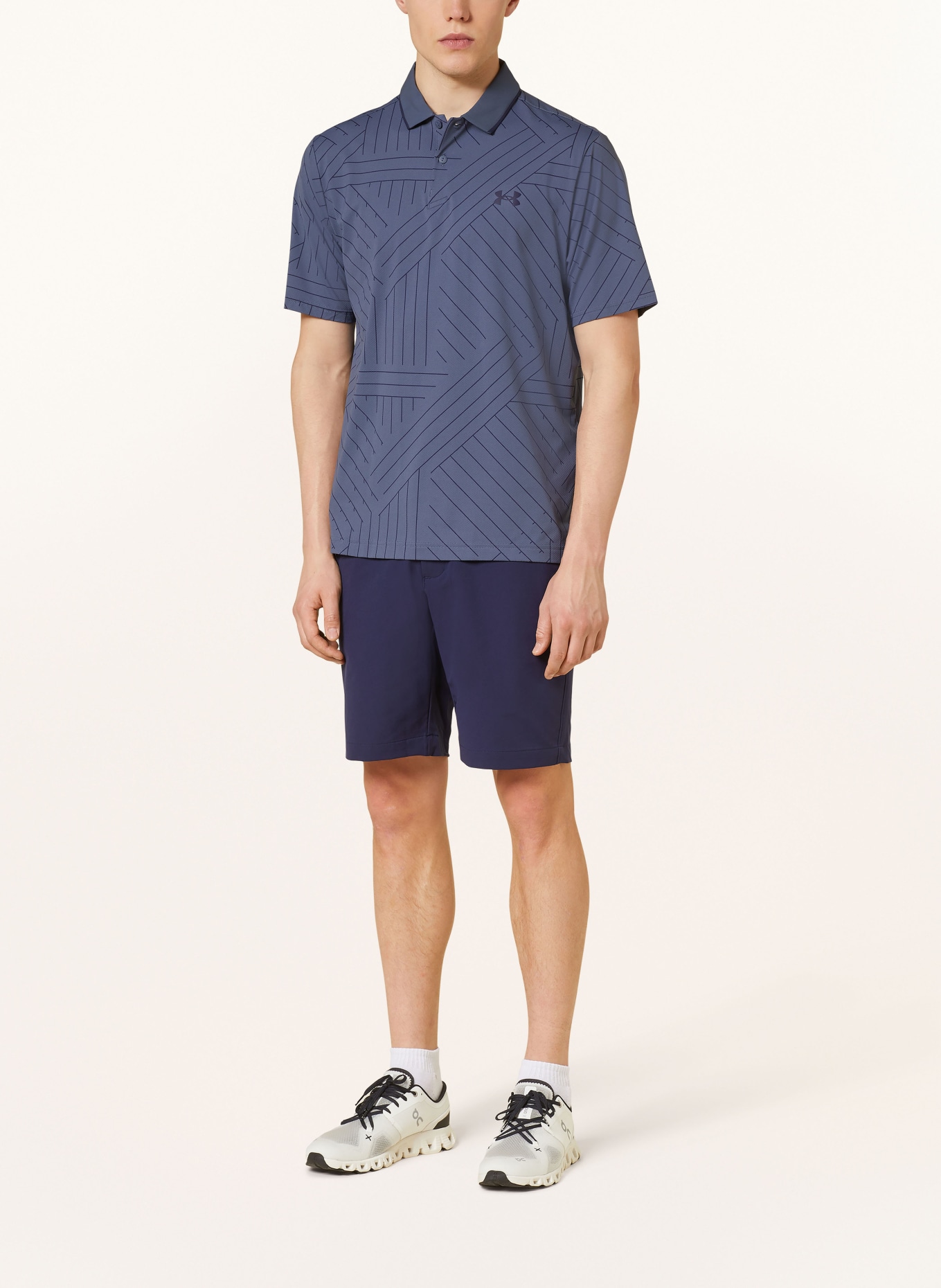 UNDER ARMOUR Performance polo shirt UA ISO-CHILL EDGE, Color: BLUE GRAY (Image 2)