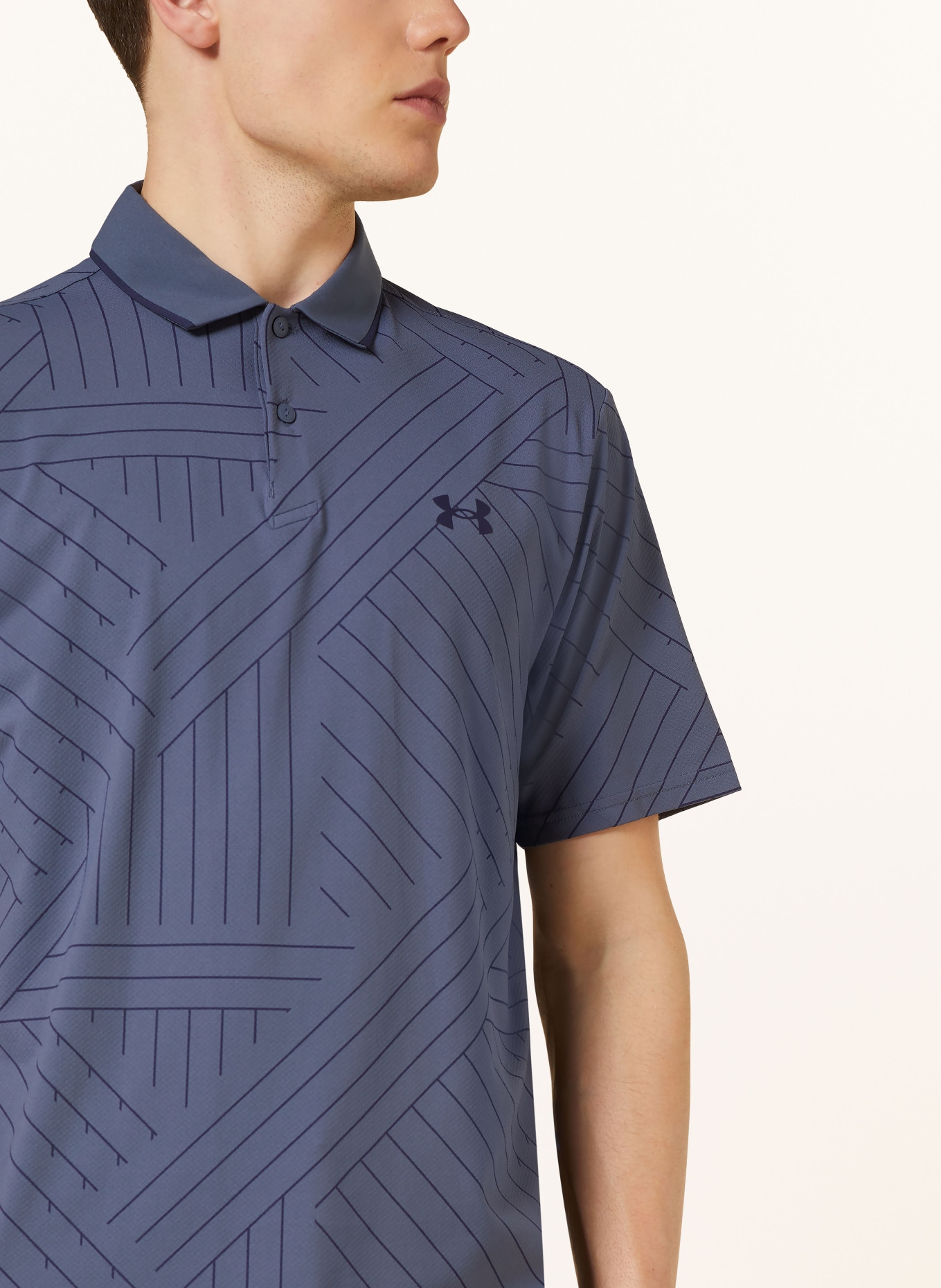UNDER ARMOUR Performance polo shirt UA ISO-CHILL EDGE, Color: BLUE GRAY (Image 4)