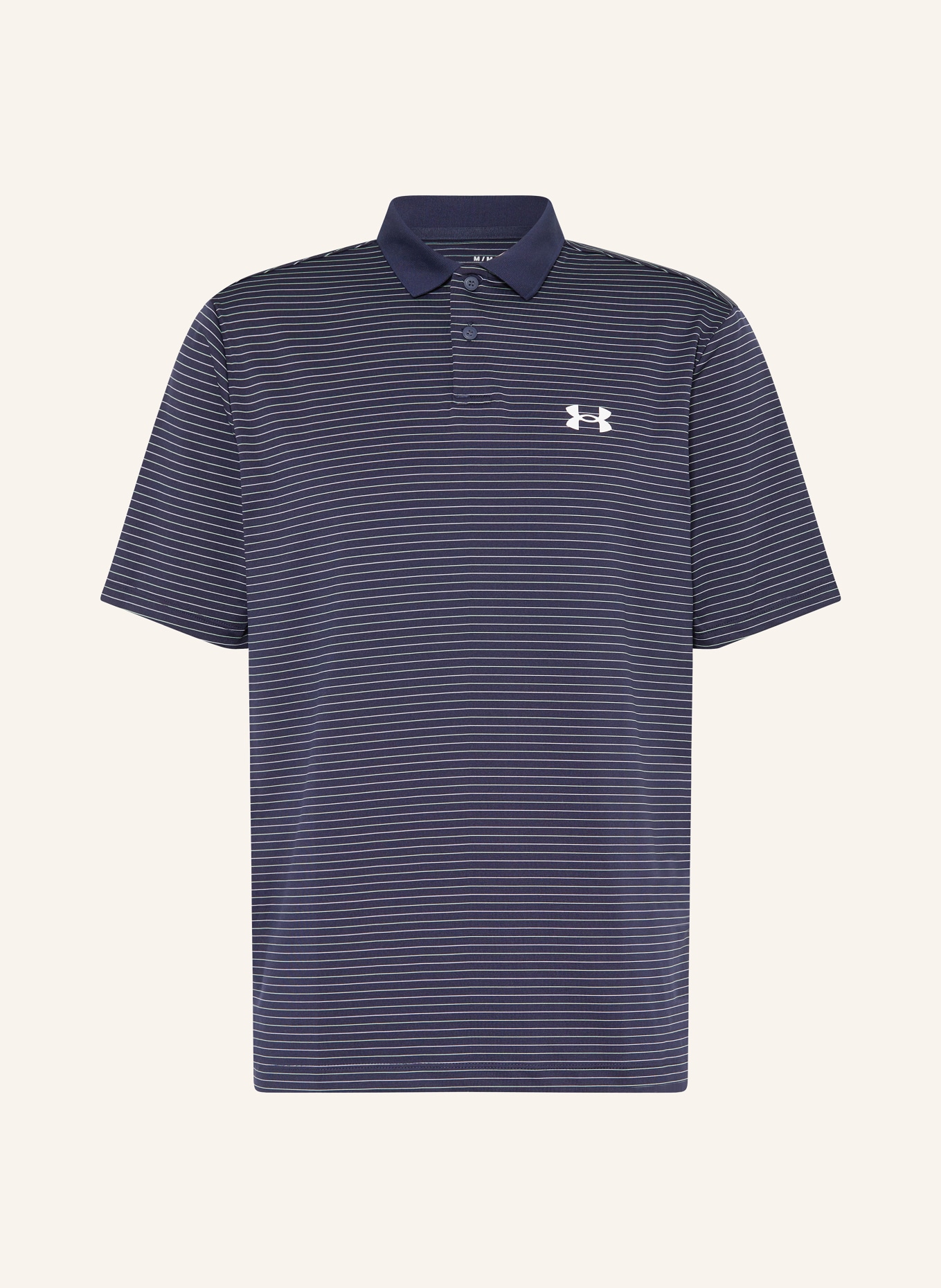 UNDER ARMOUR Performance polo shirt PERFORMANCE 3.0, Color: DARK BLUE/ LIGHT GREEN (Image 1)