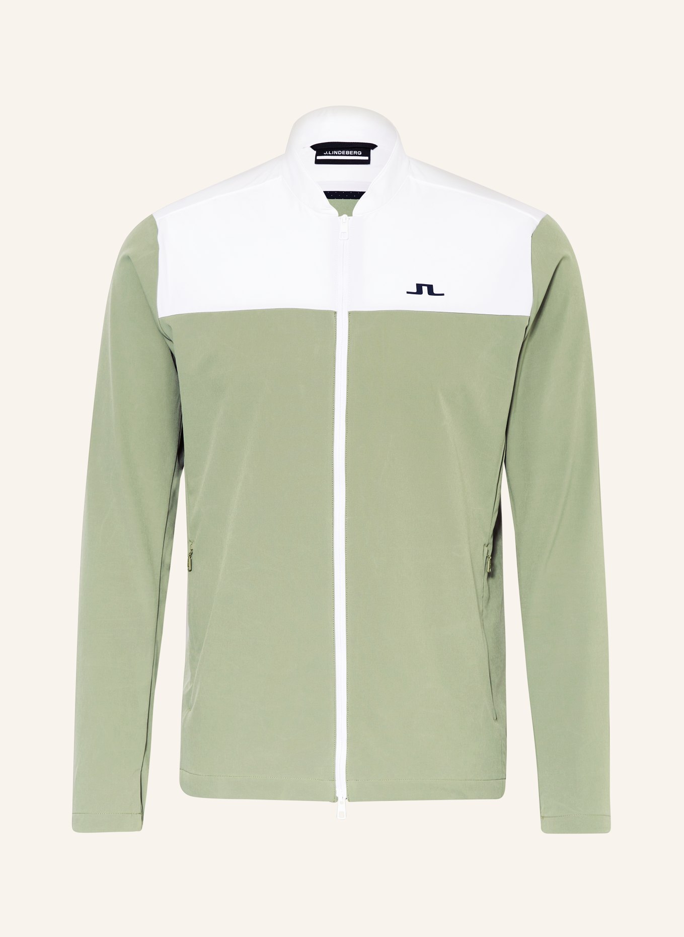 J.LINDEBERG Midlayer jacket JEFF, Color: LIGHT GREEN/ WHITE (Image 1)