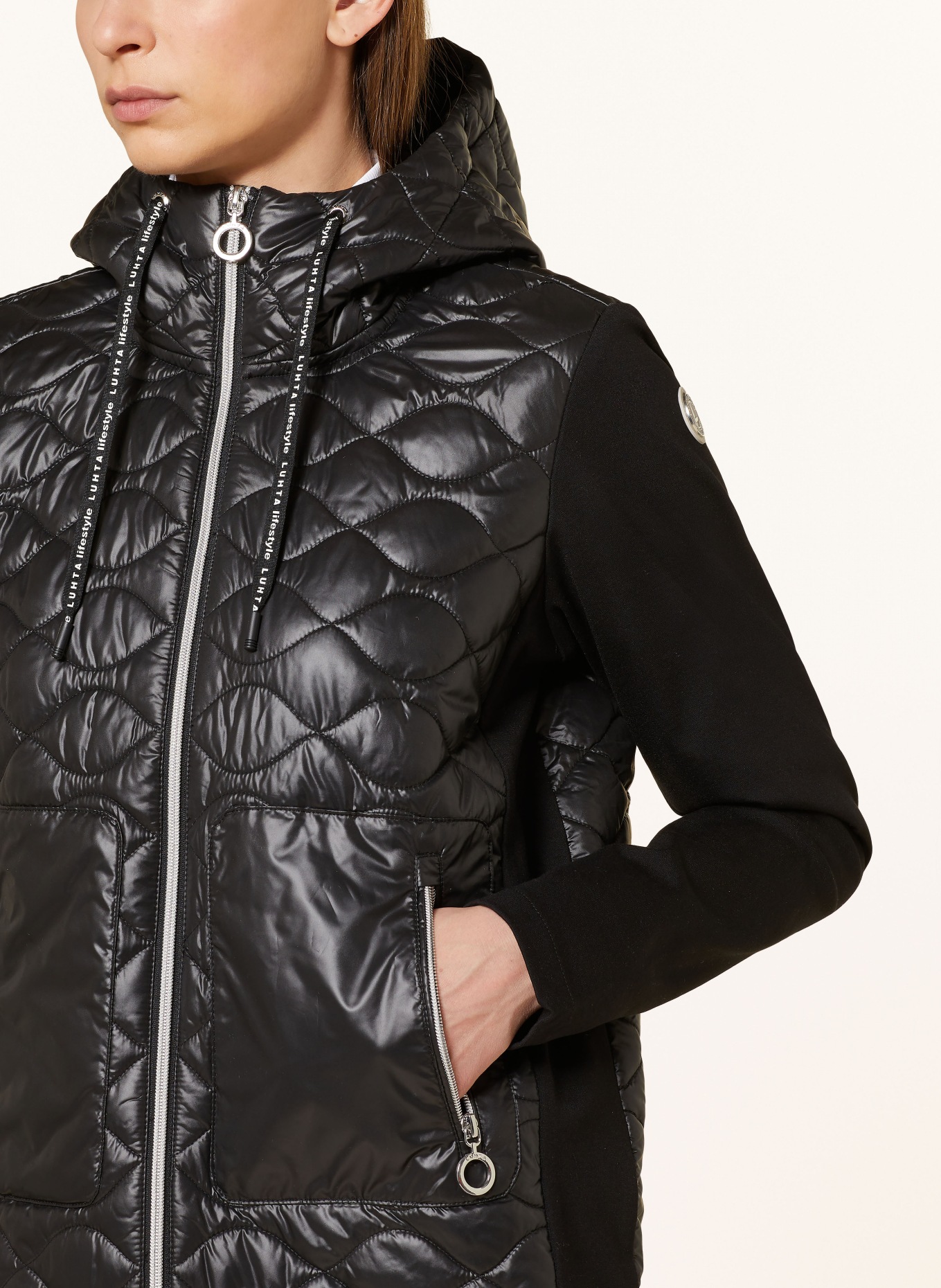 LUHTA Hybrid quilted jacket HUUKARI, Color: BLACK (Image 5)