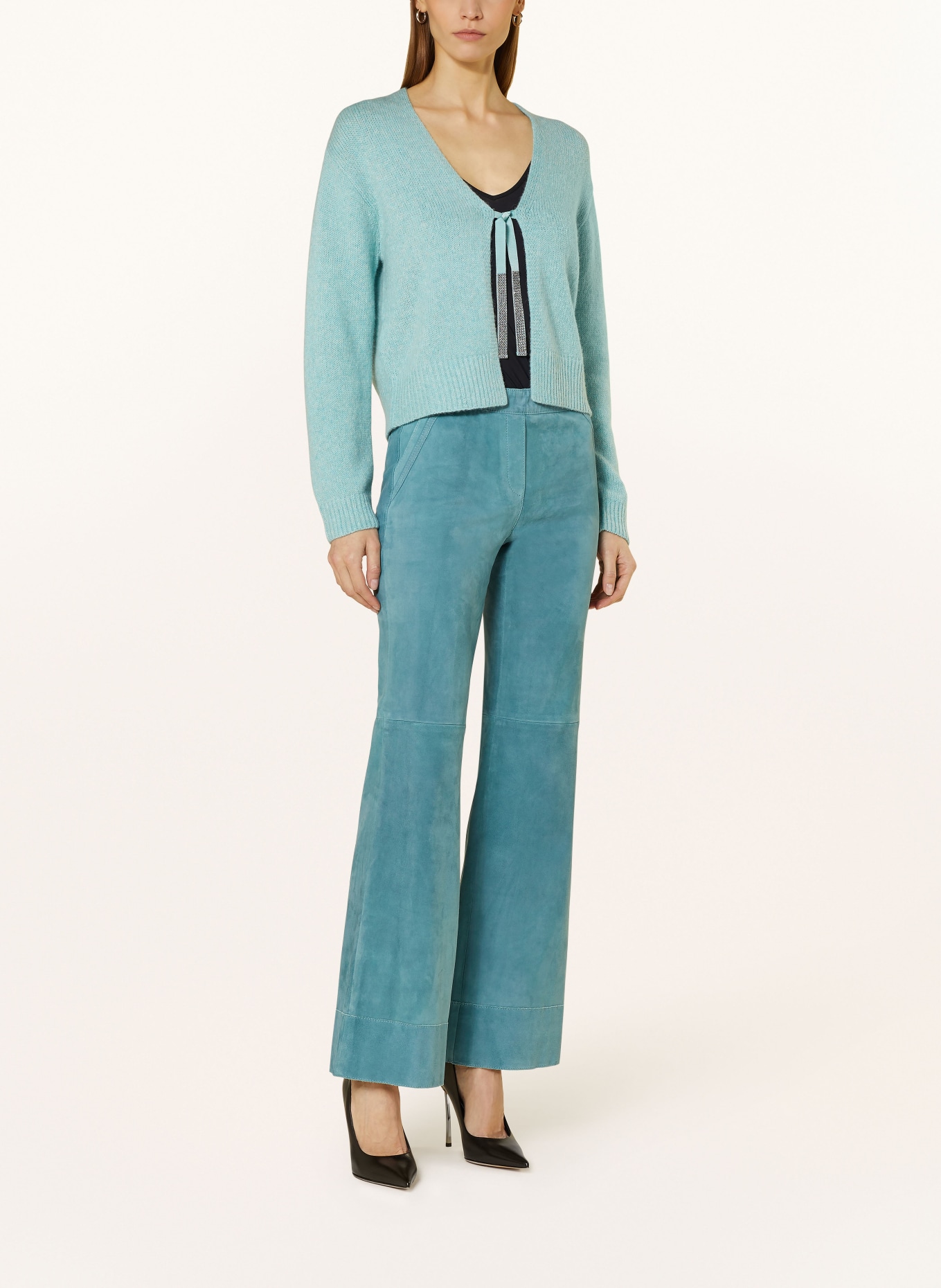 LUISA CERANO Knit cardigan with alpaca, Color: MINT (Image 2)