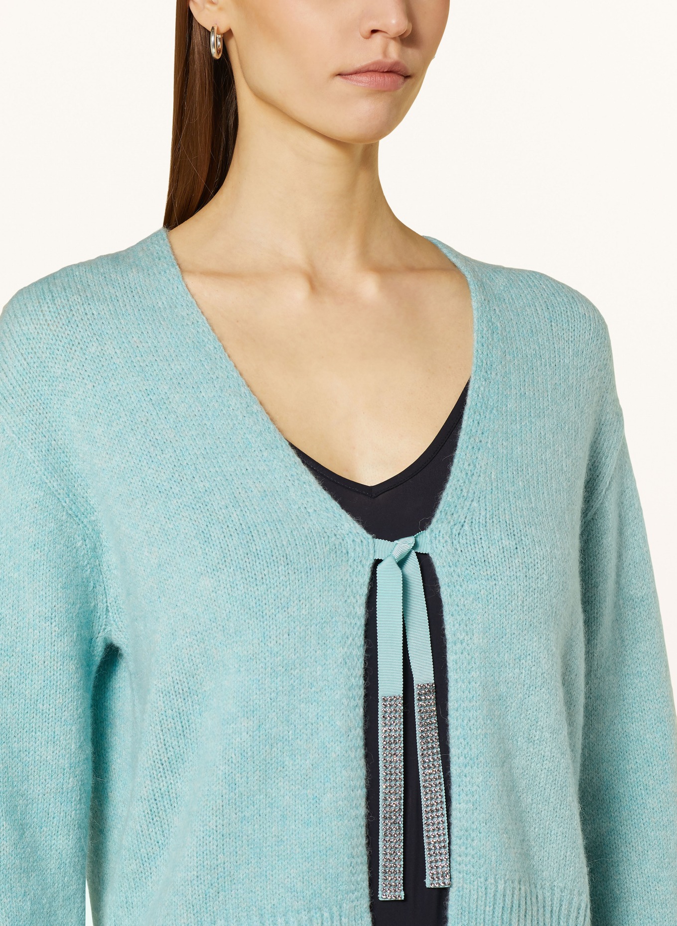 LUISA CERANO Knit cardigan with alpaca, Color: MINT (Image 4)