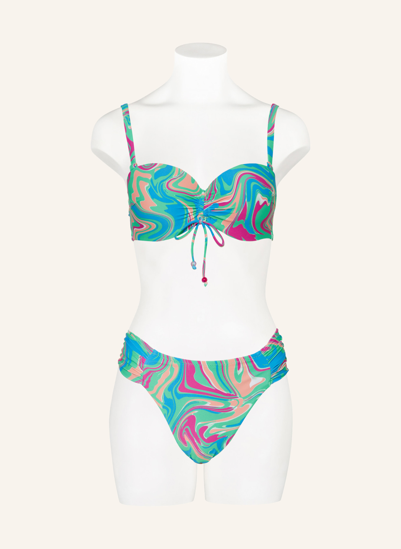 MARIE JO Basic-Bikini-Hose ARUBANI, Farbe: MINT/ BLAU/ PINK (Bild 2)
