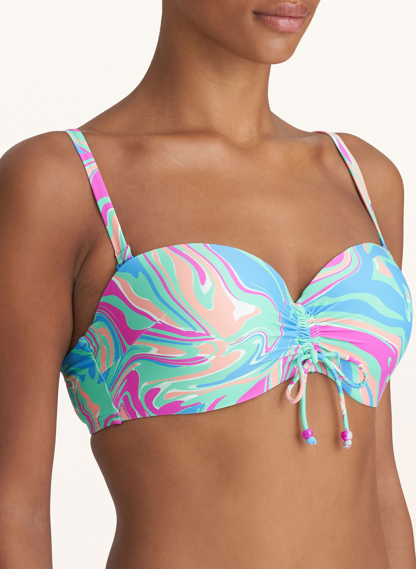 MARIE JO Underwired bikini top ARUBANI, Color: MINT/ BLUE/ PINK (Image 4)