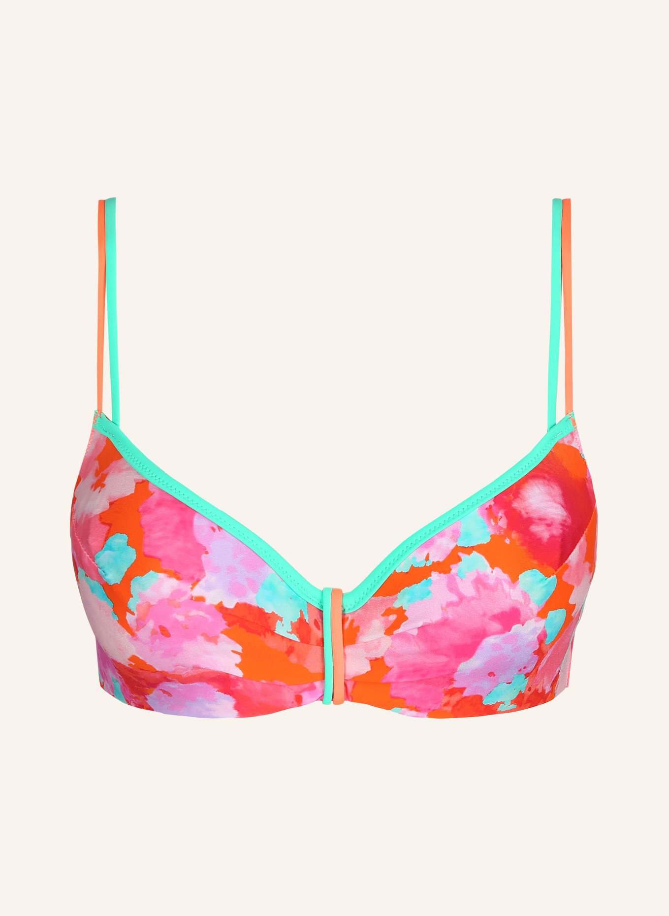 MARIE JO Underwired bikini top APOLLONIS, Color: PINK/ PINK/ MINT (Image 1)