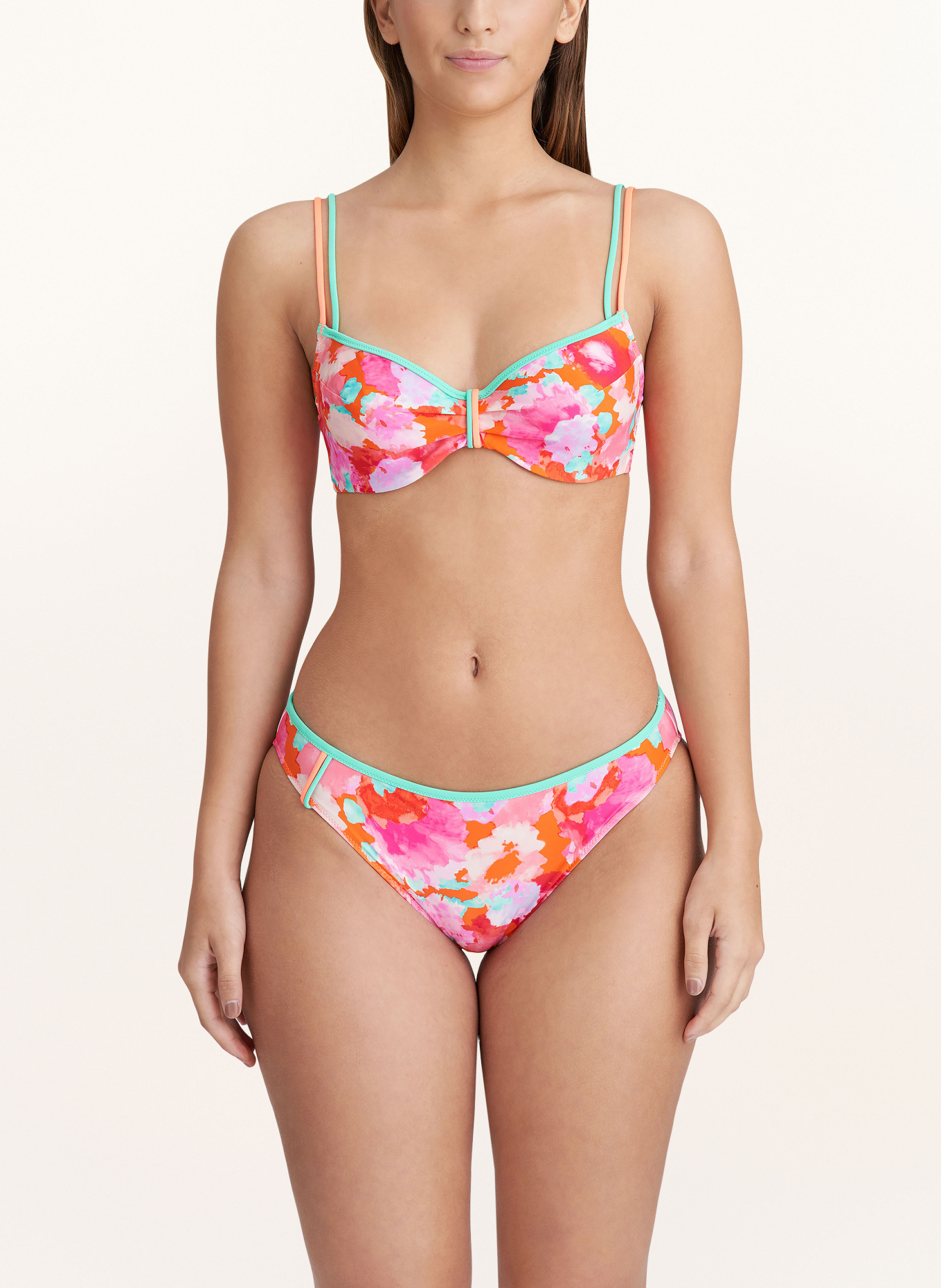 MARIE JO Underwired bikini top APOLLONIS, Color: PINK/ PINK/ MINT (Image 2)