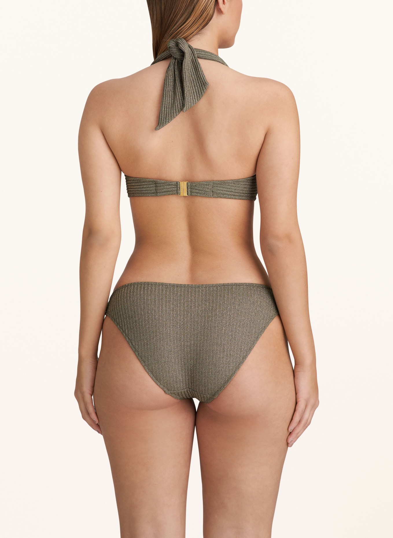 MARIE JO Dół od bikini basic TINJIS z błyszczącą przędzą, Kolor: ZIELONY (Obrazek 3)