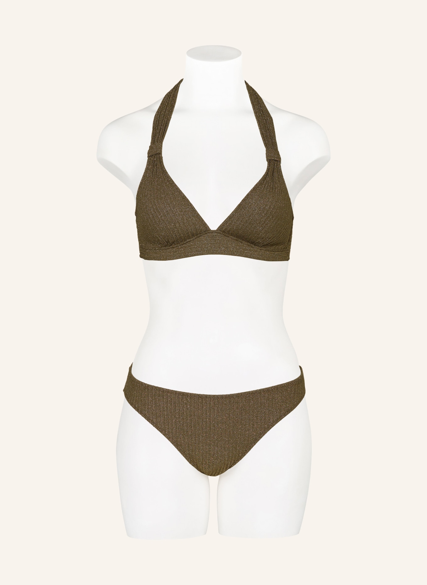 MARIE JO Neckholder-Bikini-Top TINJIS mit Glitzergarn, Farbe: GRÜN (Bild 2)