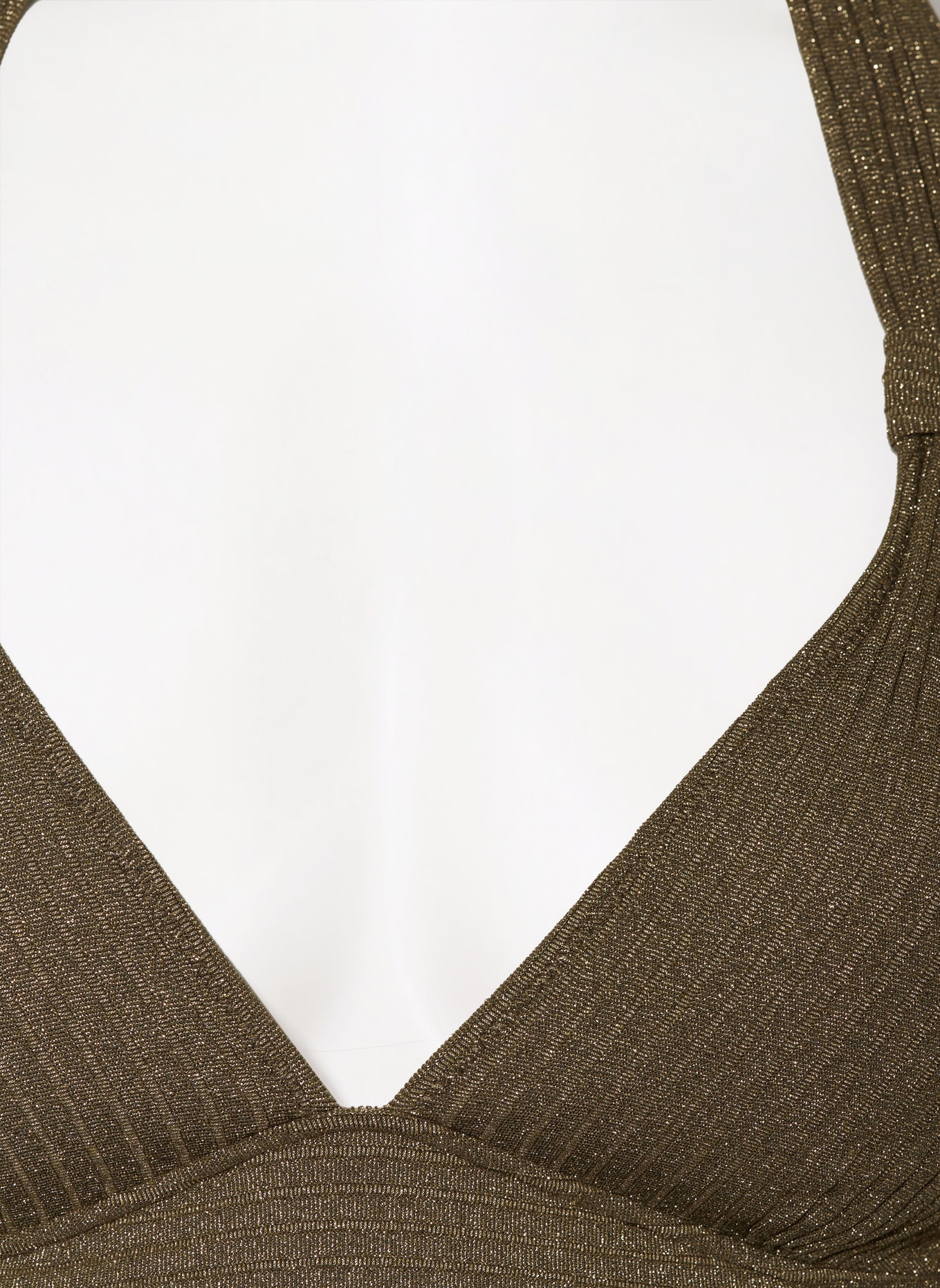 MARIE JO Halter neck bikini top TINJIS with glitter yarn, Color: GREEN (Image 4)