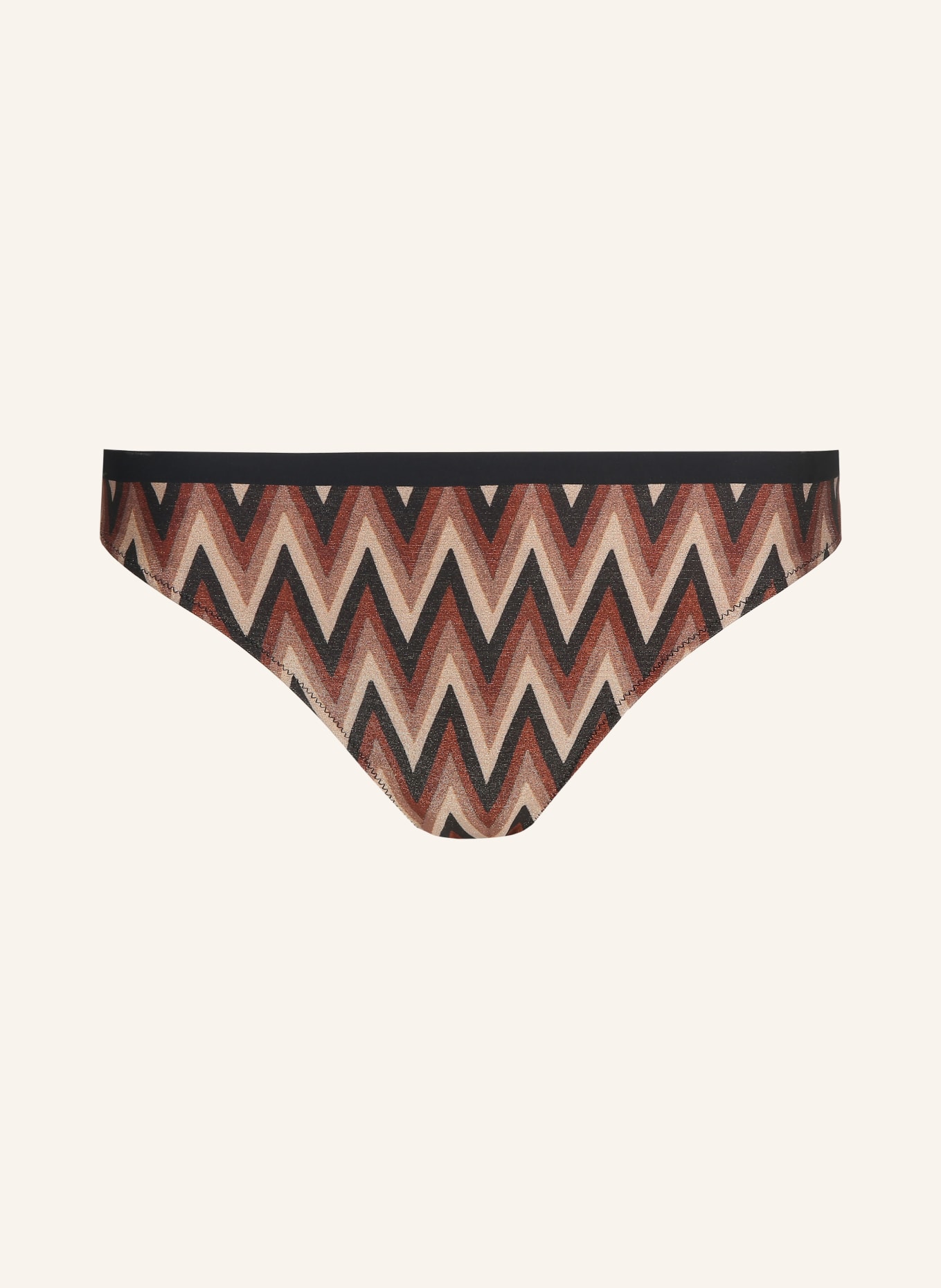 MARIE JO Basic bikini bottoms SU ANA with glitter thread, Color: BROWN/ BLACK/ LIGHT BROWN (Image 1)