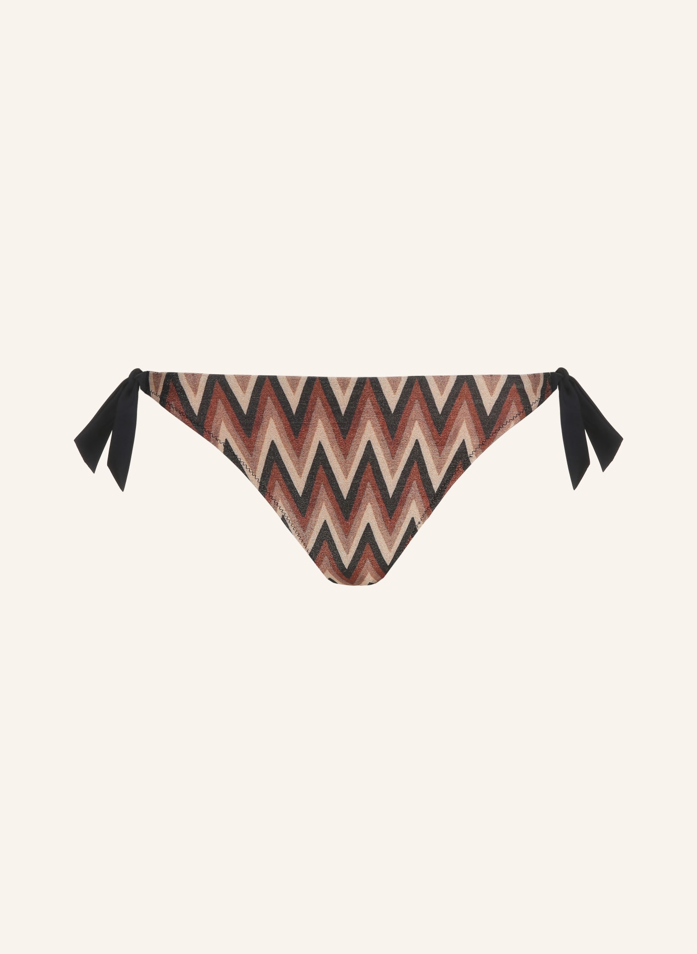 MARIE JO Triangle bikini bottoms SU ANA with glitter thread, Color: BROWN/ BLACK/ LIGHT BROWN (Image 1)