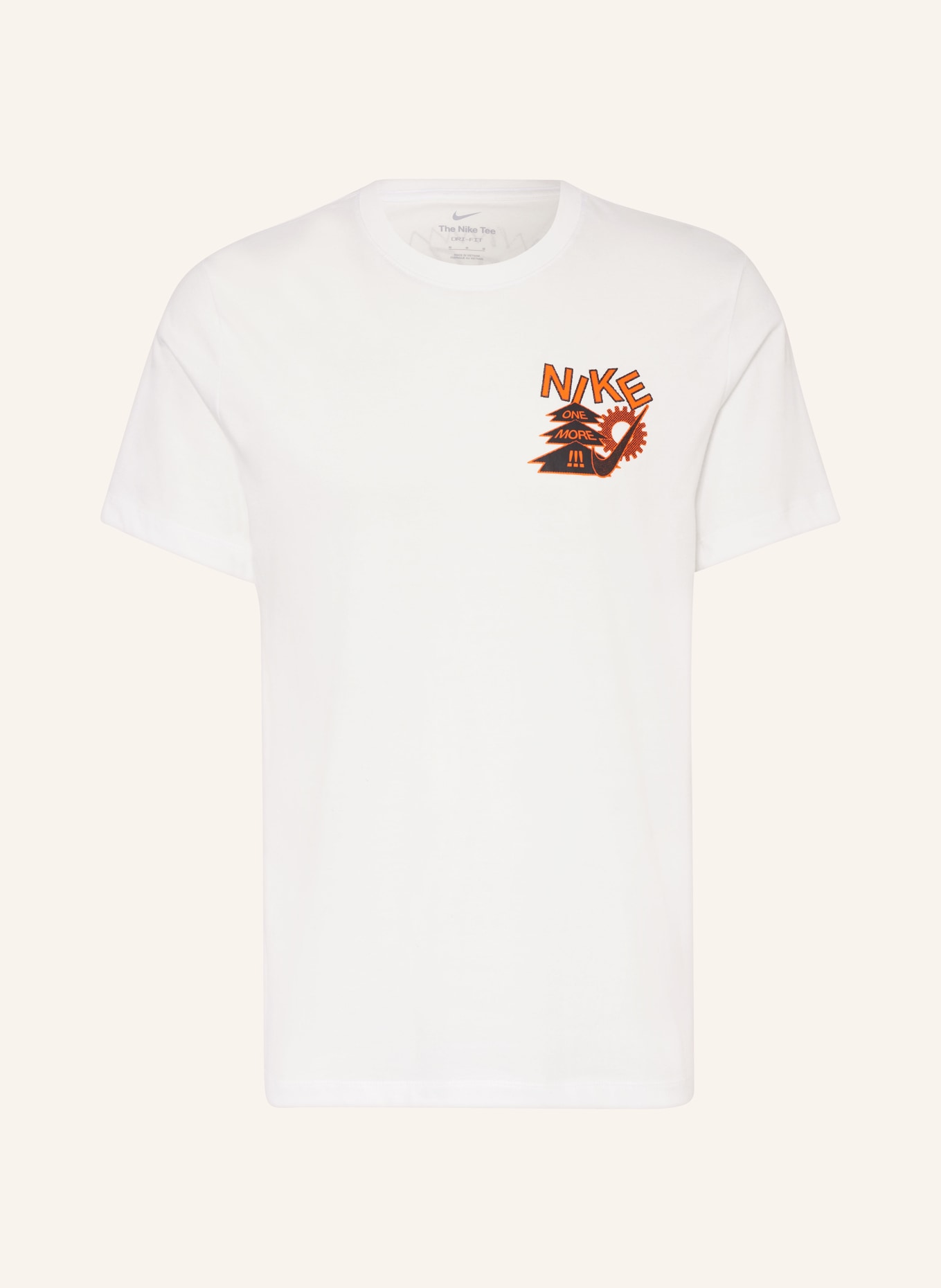 Nike T-shirt DRI-FIT, Color: WHITE/ ORANGE/ BLACK (Image 1)
