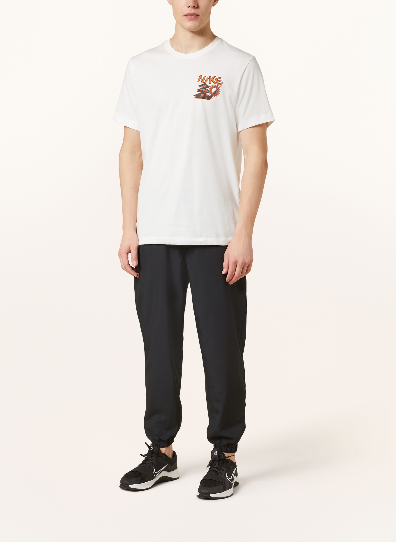 Nike T-shirt DRI-FIT, Color: WHITE/ ORANGE/ BLACK (Image 3)