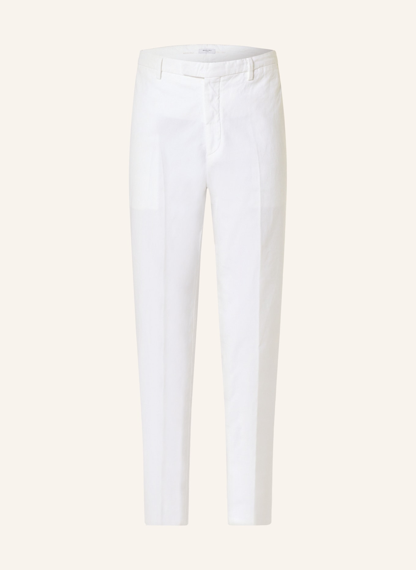BOGLIOLI Chinos with linen, Color: WHITE (Image 1)