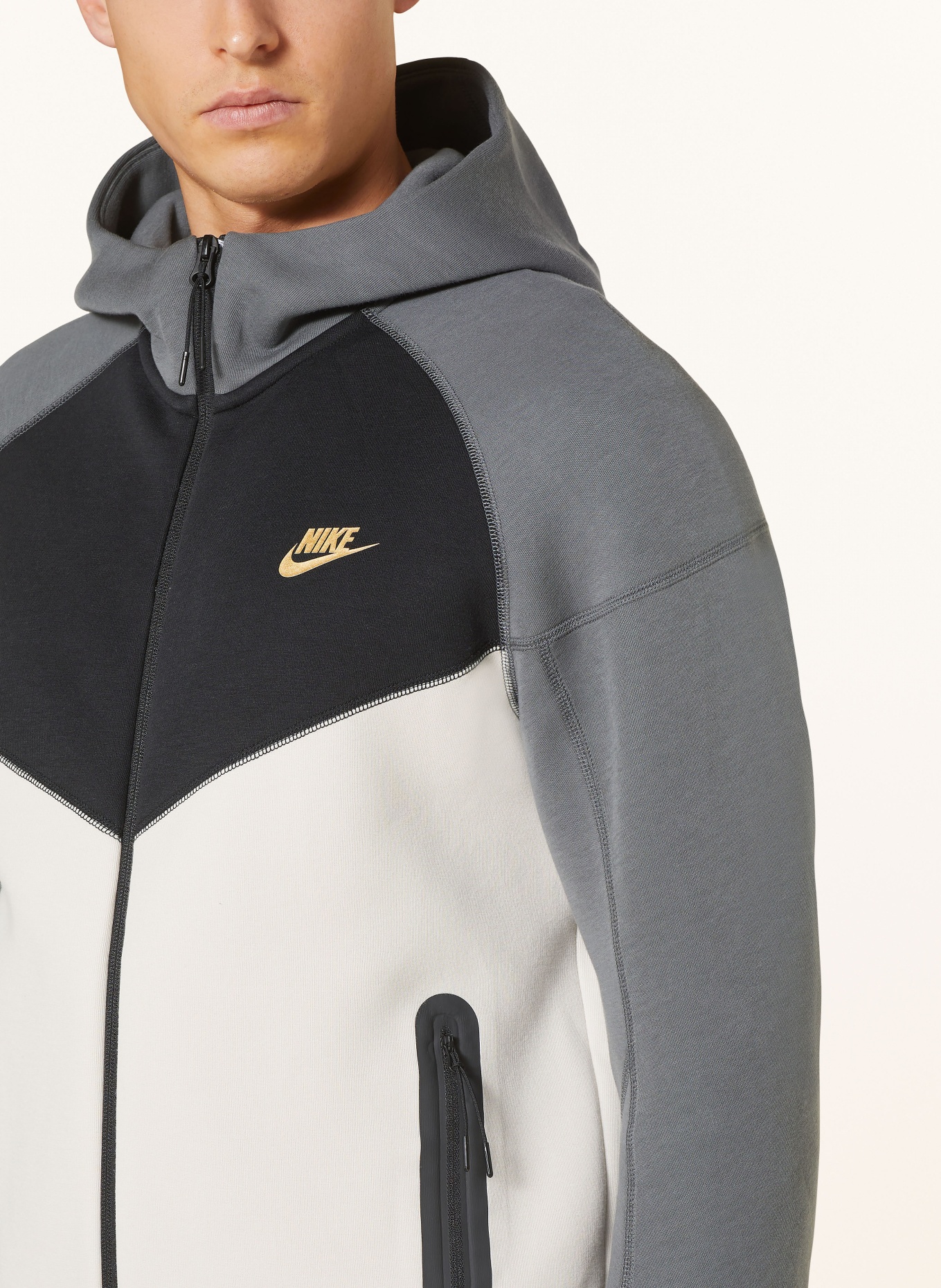 Nike Sweat jacket, Color: CREAM/ BLACK/ DARK GRAY (Image 5)