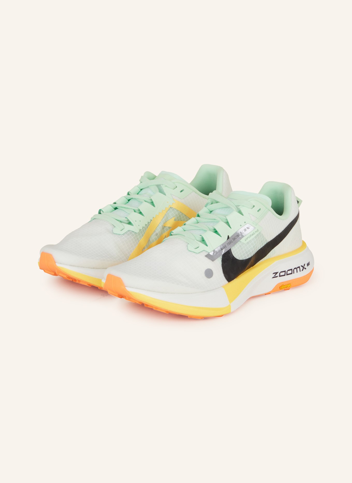 Nike Trail running shoes ULTRAFLY, Color: WHITE/ MINT/ DARK YELLOW (Image 1)