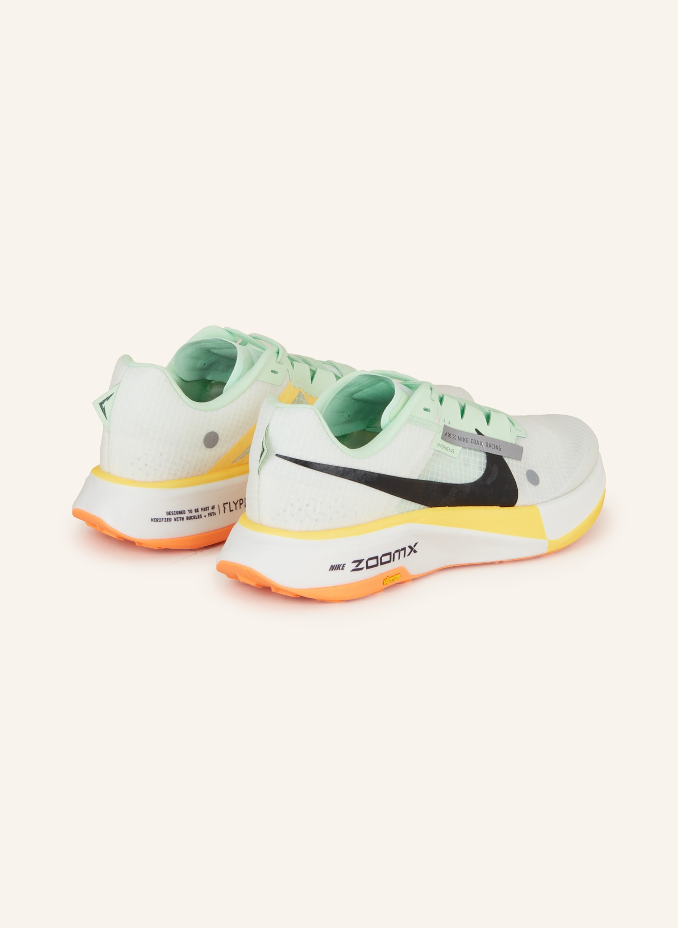 Nike Trail running shoes ULTRAFLY, Color: WHITE/ MINT/ DARK YELLOW (Image 2)