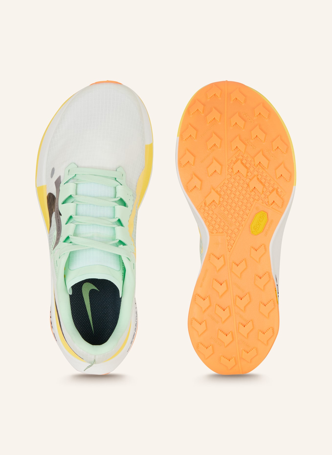 Nike Trail running shoes ULTRAFLY, Color: WHITE/ MINT/ DARK YELLOW (Image 5)