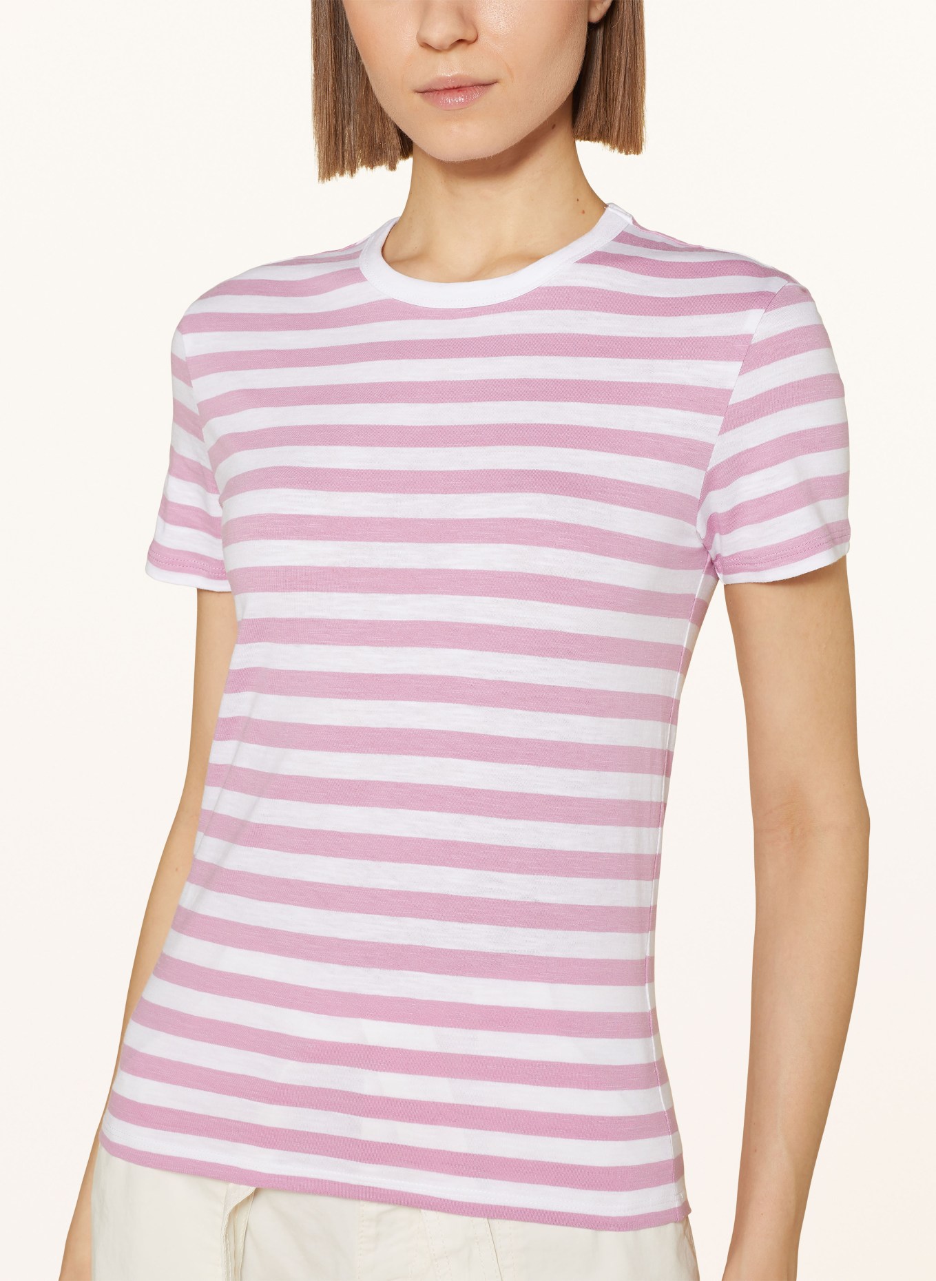 BOSS T-Shirt ESLA, Farbe: WEISS/ ROSA (Bild 4)