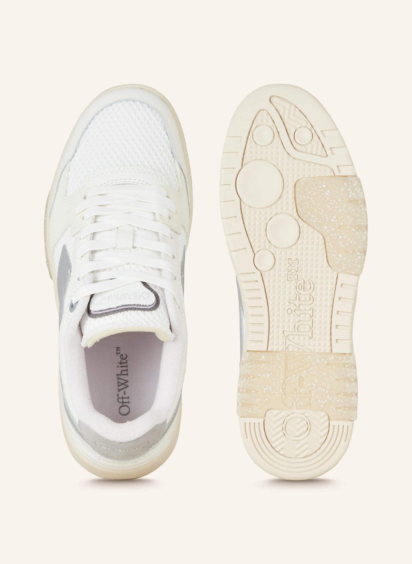 Off-White Sneaker SLIM OUT OF OFFICE, Farbe: WEISS/ GRAU (Bild 5)