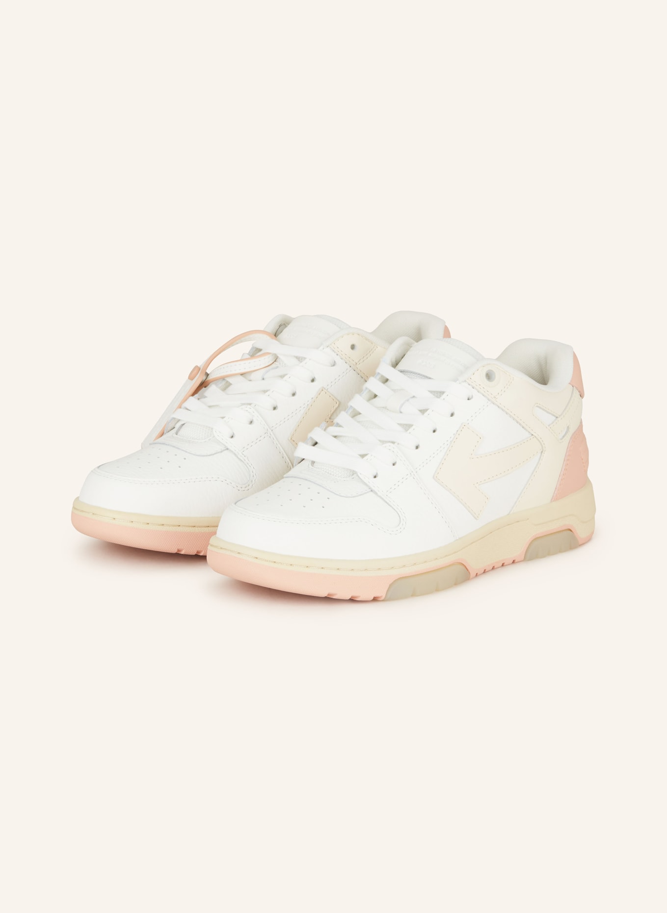 Off-White Sneaker OUT OF OFFICE, Farbe: WEISS/ CREME/ ROSA (Bild 1)