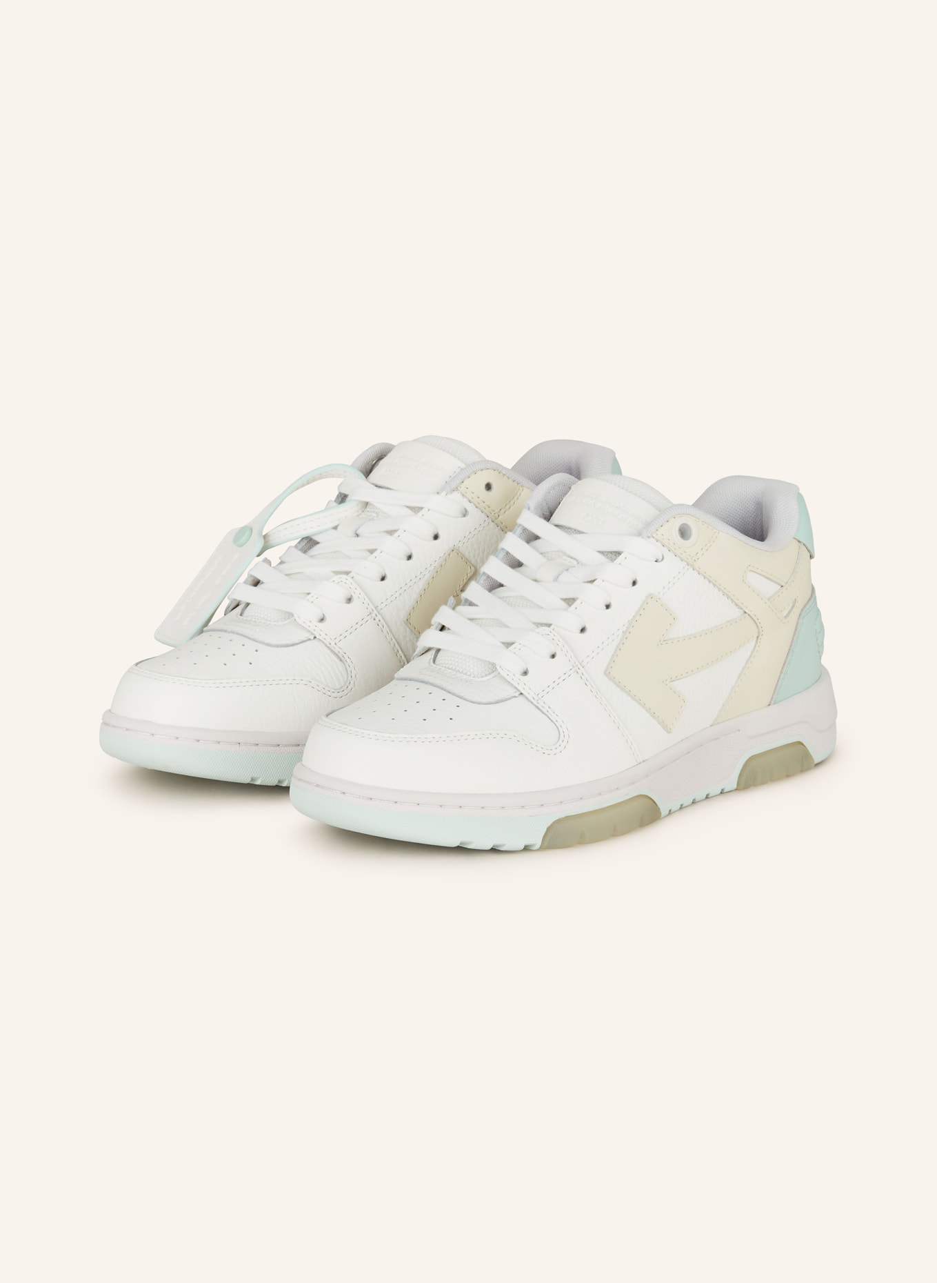 Off-White Sneakers OUT OF OFFICE, Color: WHITE/ CREAM/ TURQUOISE (Image 1)