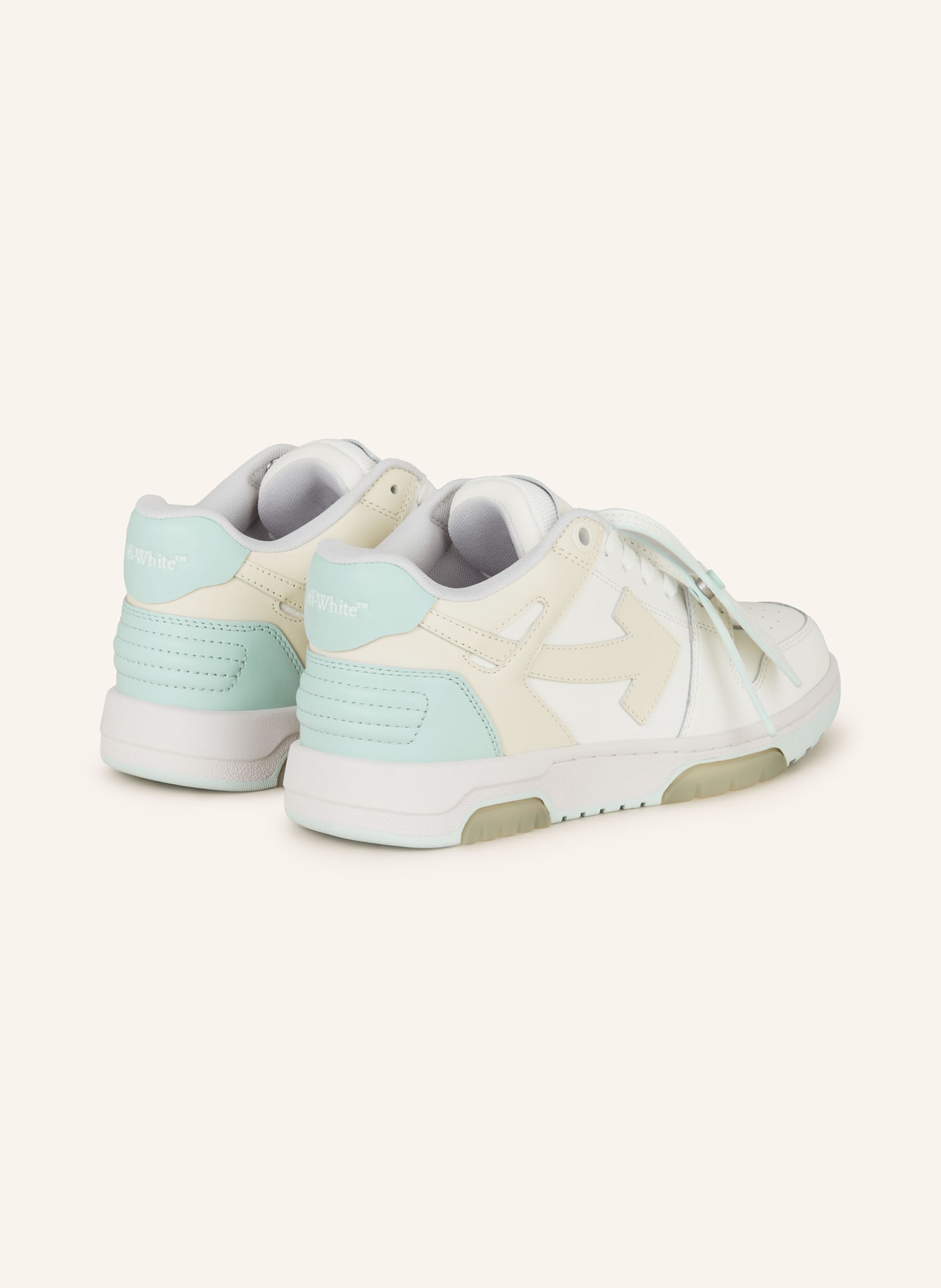 Off-White Sneaker OUT OF OFFICE, Farbe: WEISS/ CREME/ TÜRKIS (Bild 2)