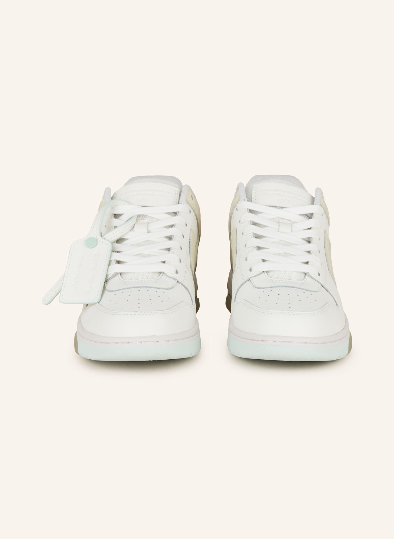 Off-White Sneaker OUT OF OFFICE, Farbe: WEISS/ CREME/ TÜRKIS (Bild 3)