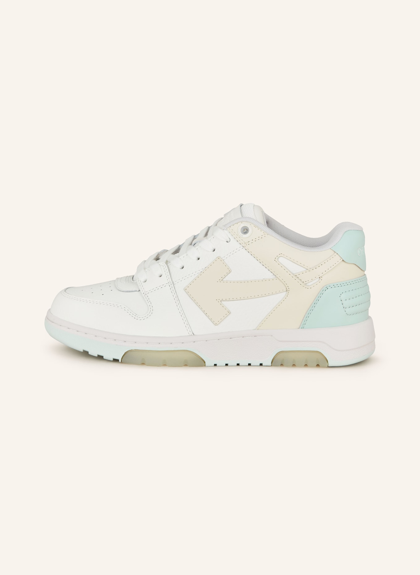 Off-White Sneaker OUT OF OFFICE, Farbe: WEISS/ CREME/ TÜRKIS (Bild 4)