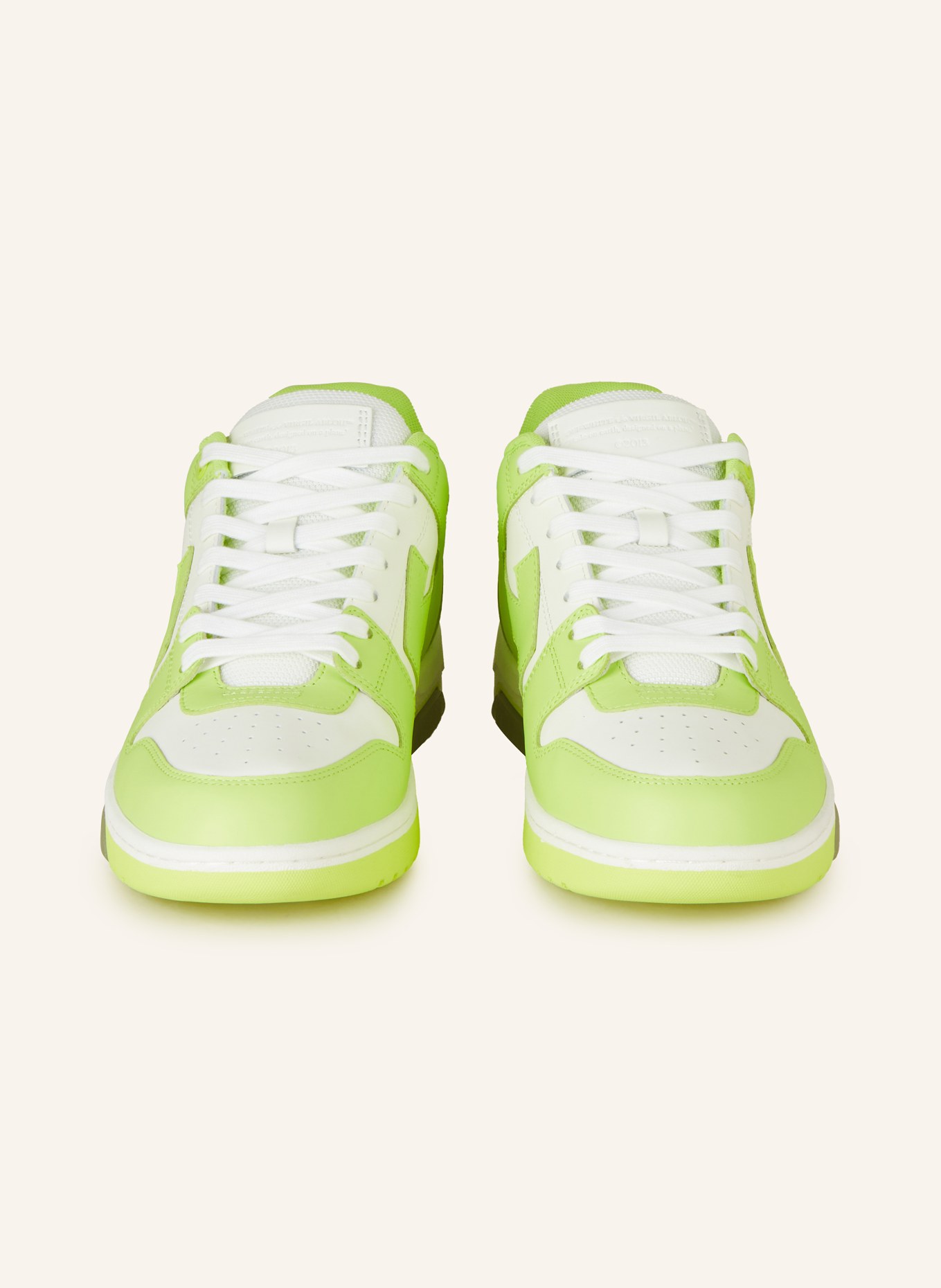 Off-White Sneakersy na platformie OUT OF OFFICE, Kolor: BIAŁY/ JASNOZIELONY (Obrazek 3)