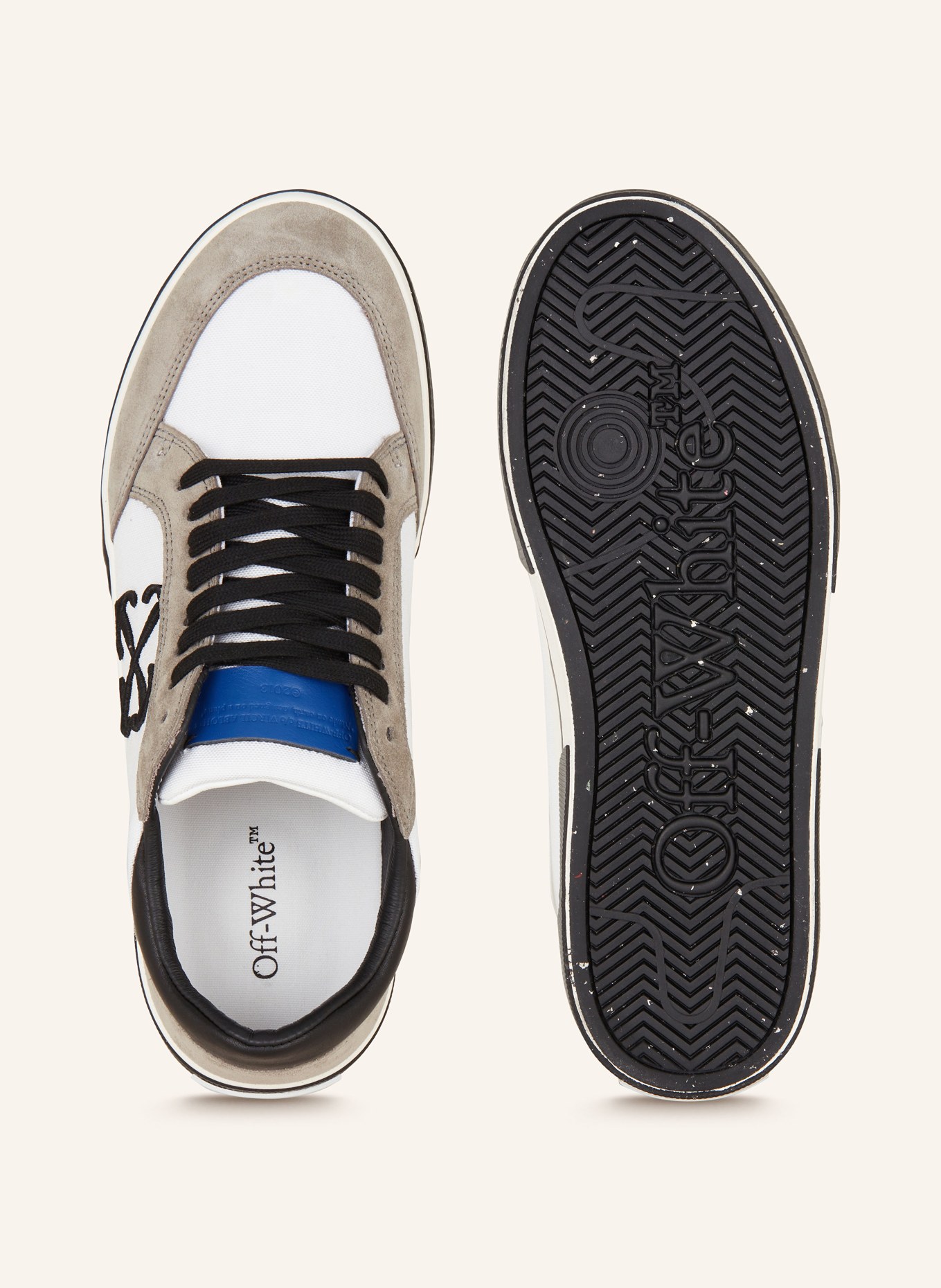 Off-White Sneaker NEW LOW VULCANIZED, Farbe: WEISS/ GRAU/ SCHWARZ (Bild 5)